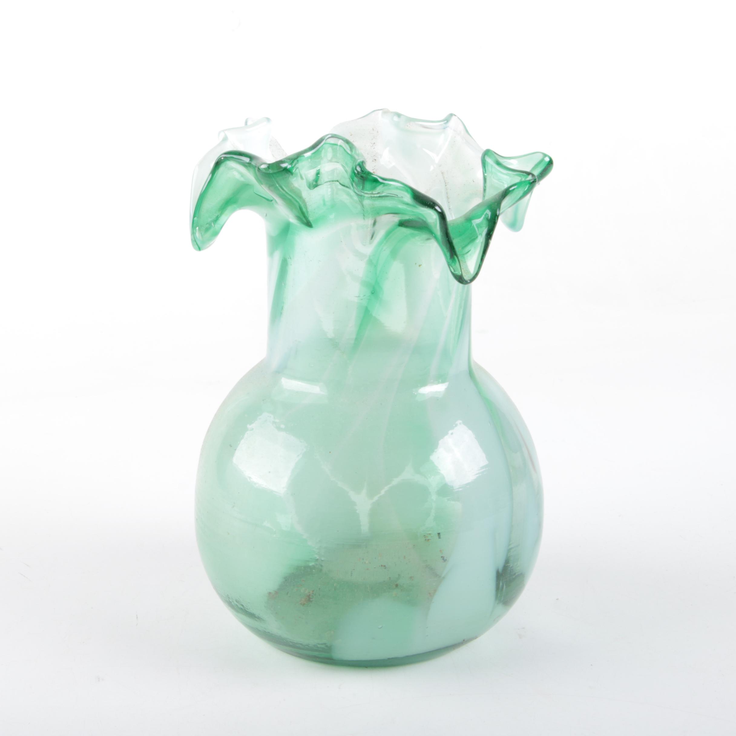 Depression Glass Including Jeannette "Sunflower Green" Cake Plate and More