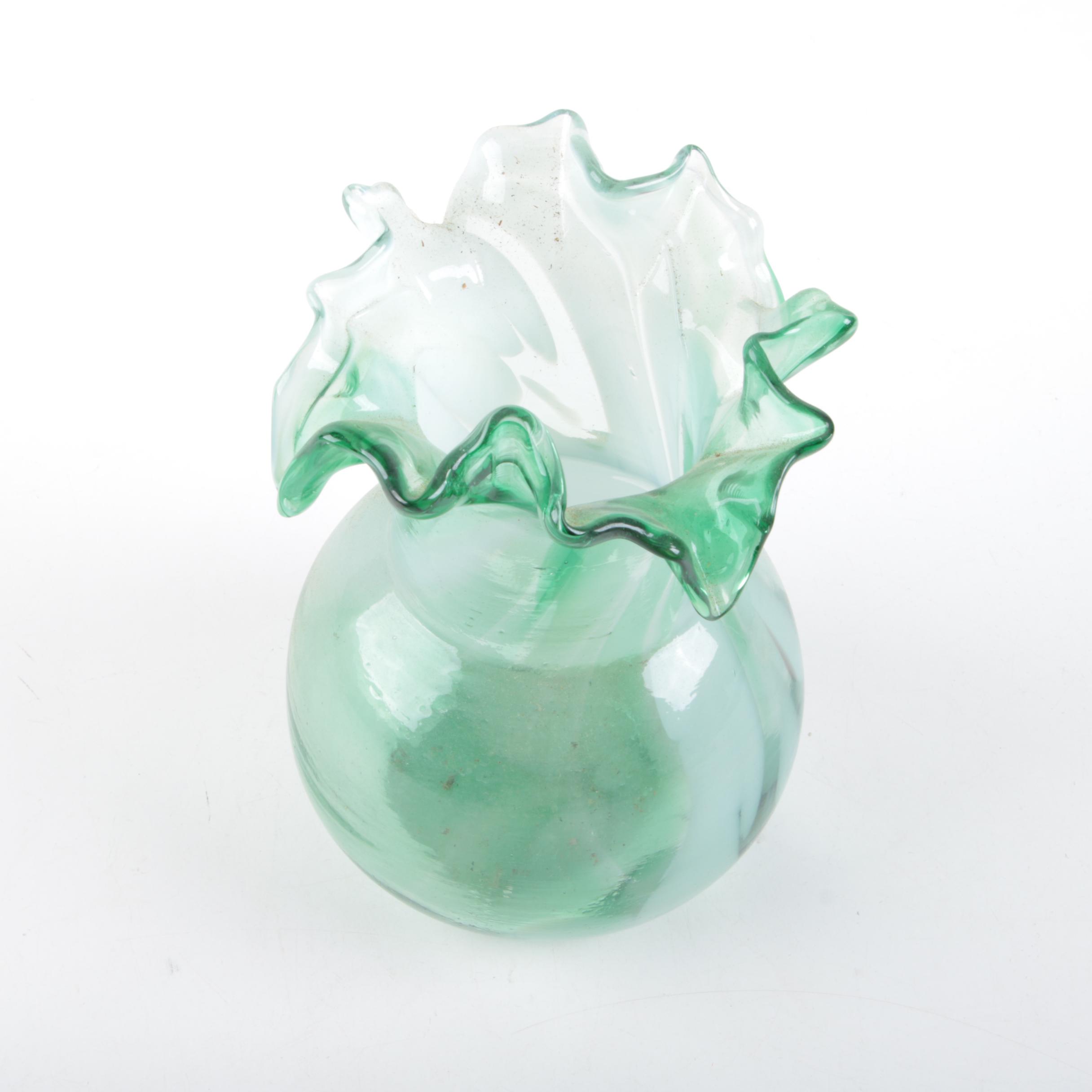 Depression Glass Including Jeannette "Sunflower Green" Cake Plate and More