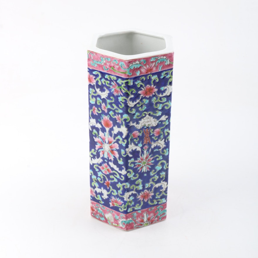 Ceramic Floral Motif Vase