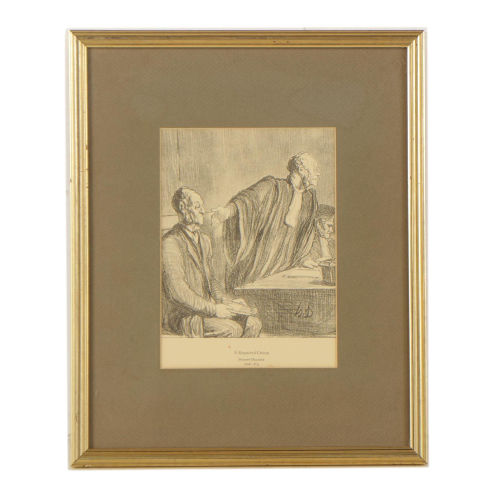 "A Respected Citizen" Photo Offset Print After Honore Daumier