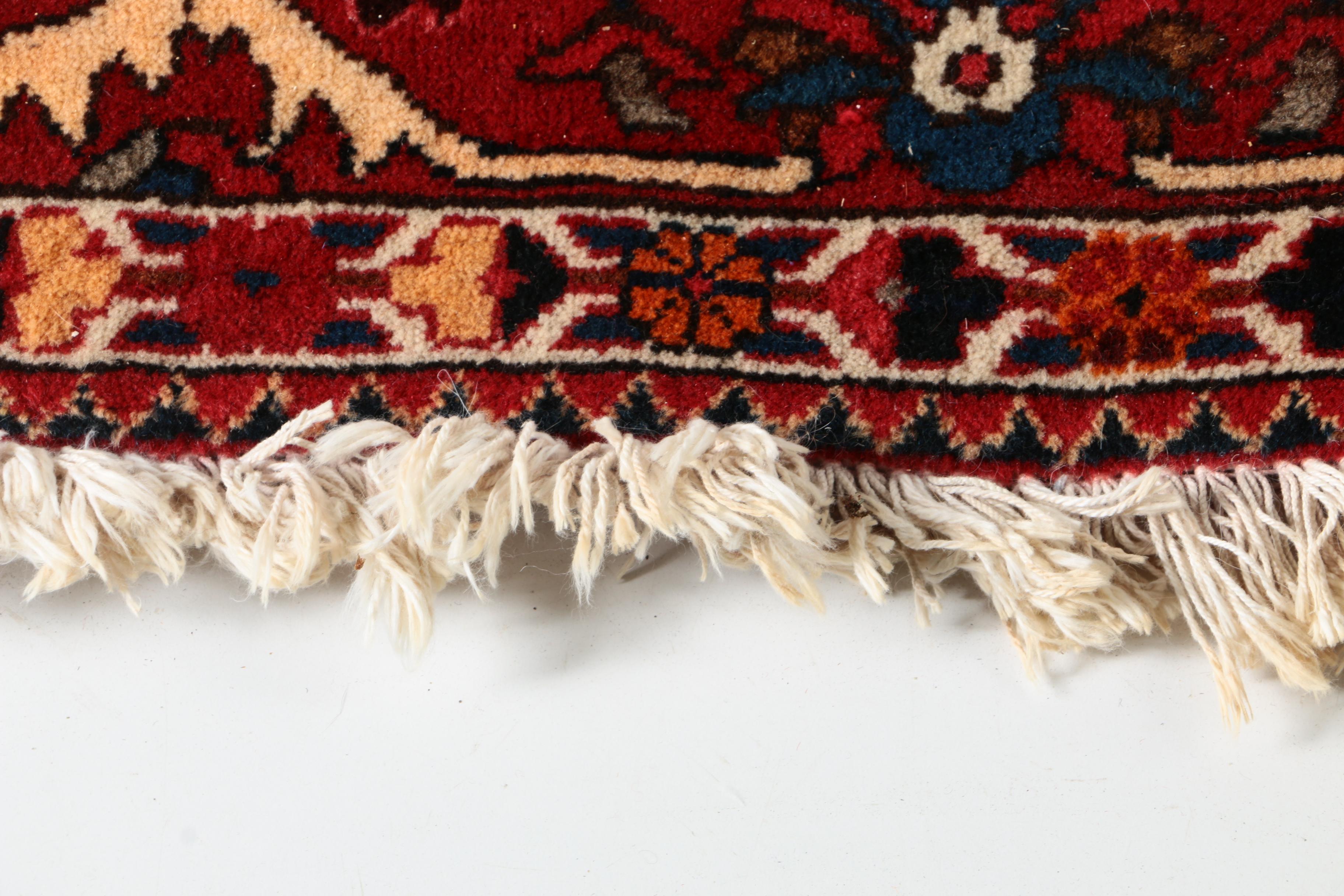 Hand-Knotted Persian Hamadan Wool Area Rug