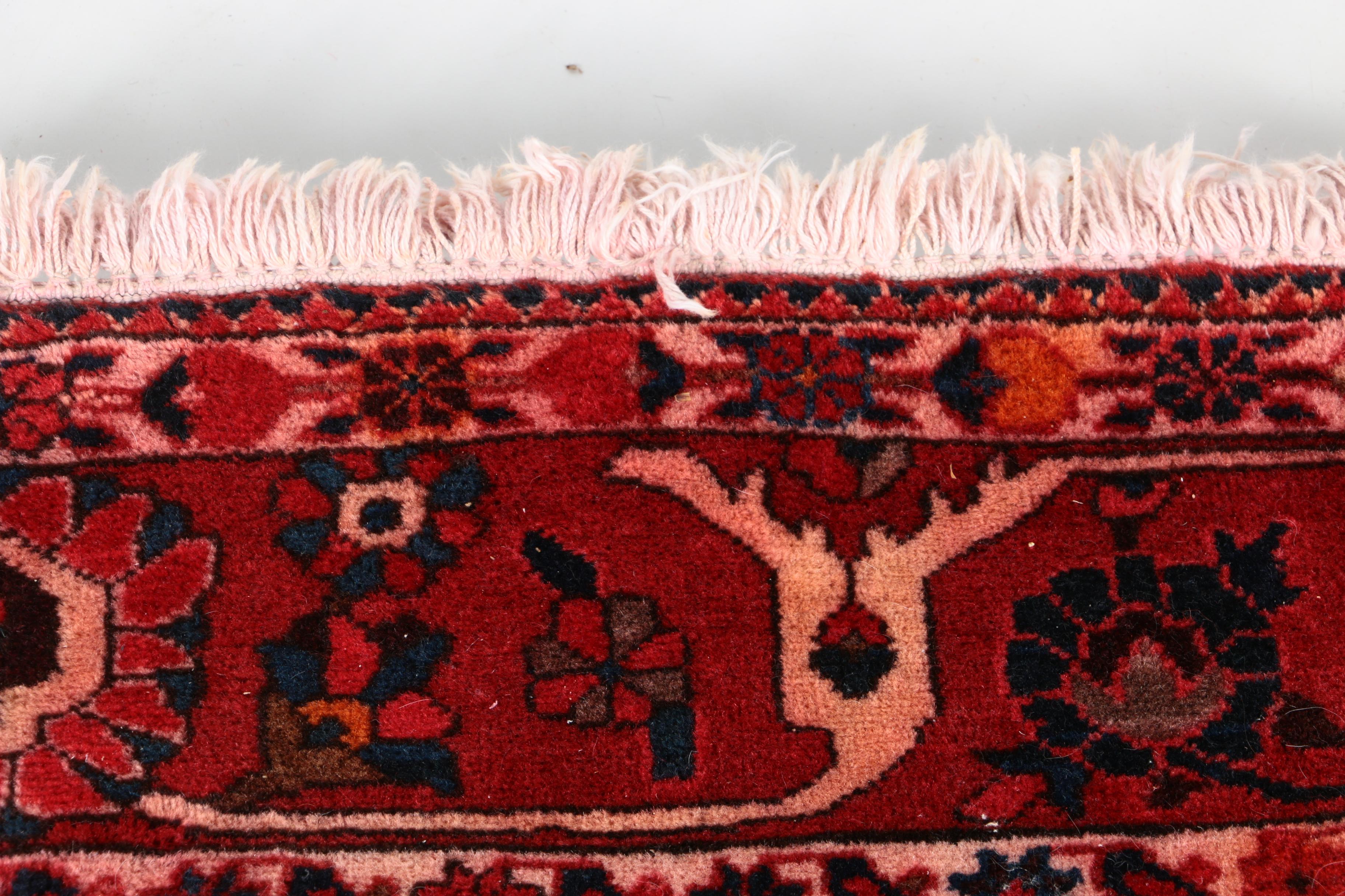 Hand-Knotted Persian Hamadan Wool Area Rug