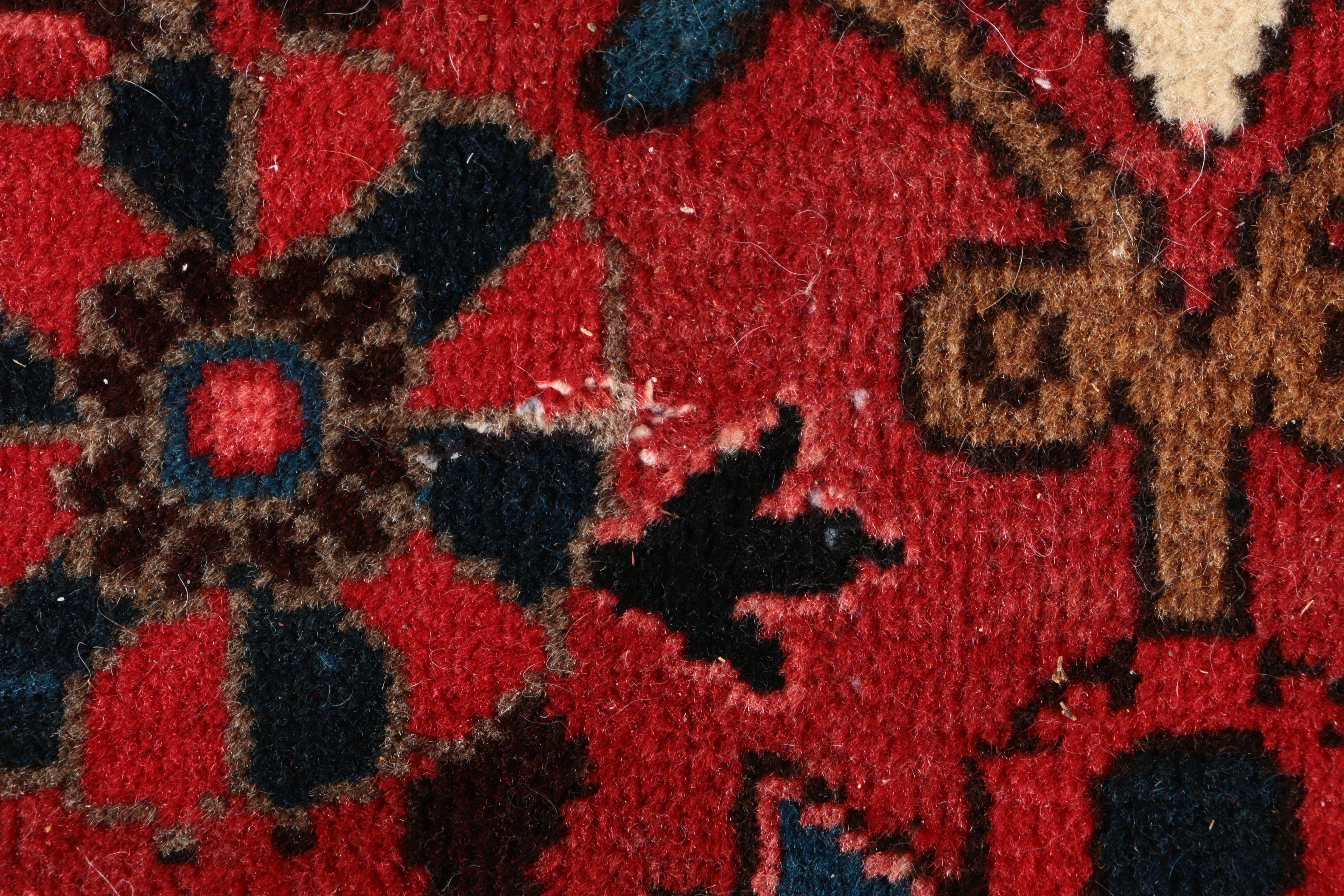 Hand-Knotted Persian Hamadan Wool Area Rug