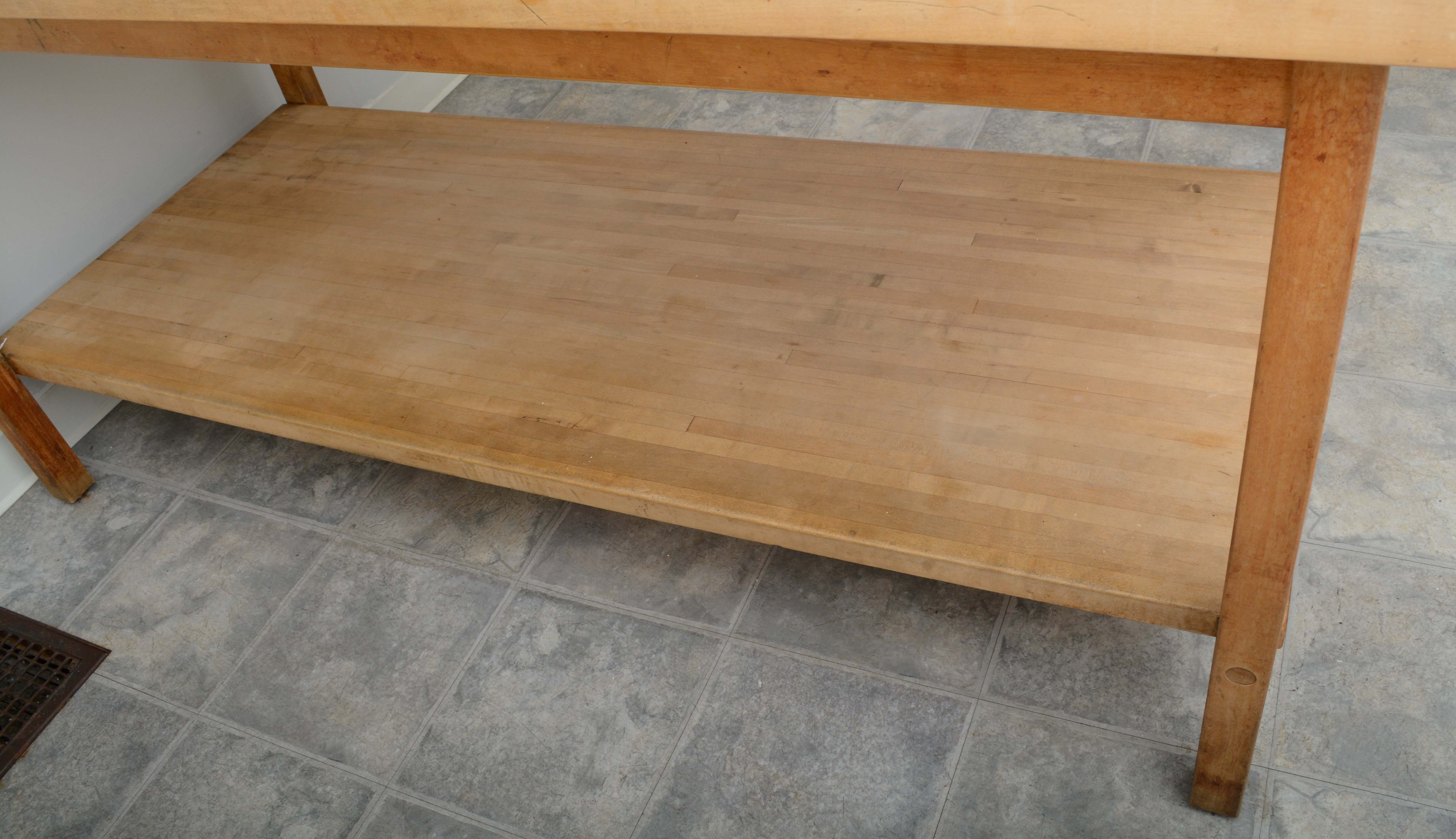 Eastern Butcher Block Farm Maple Table with Stools