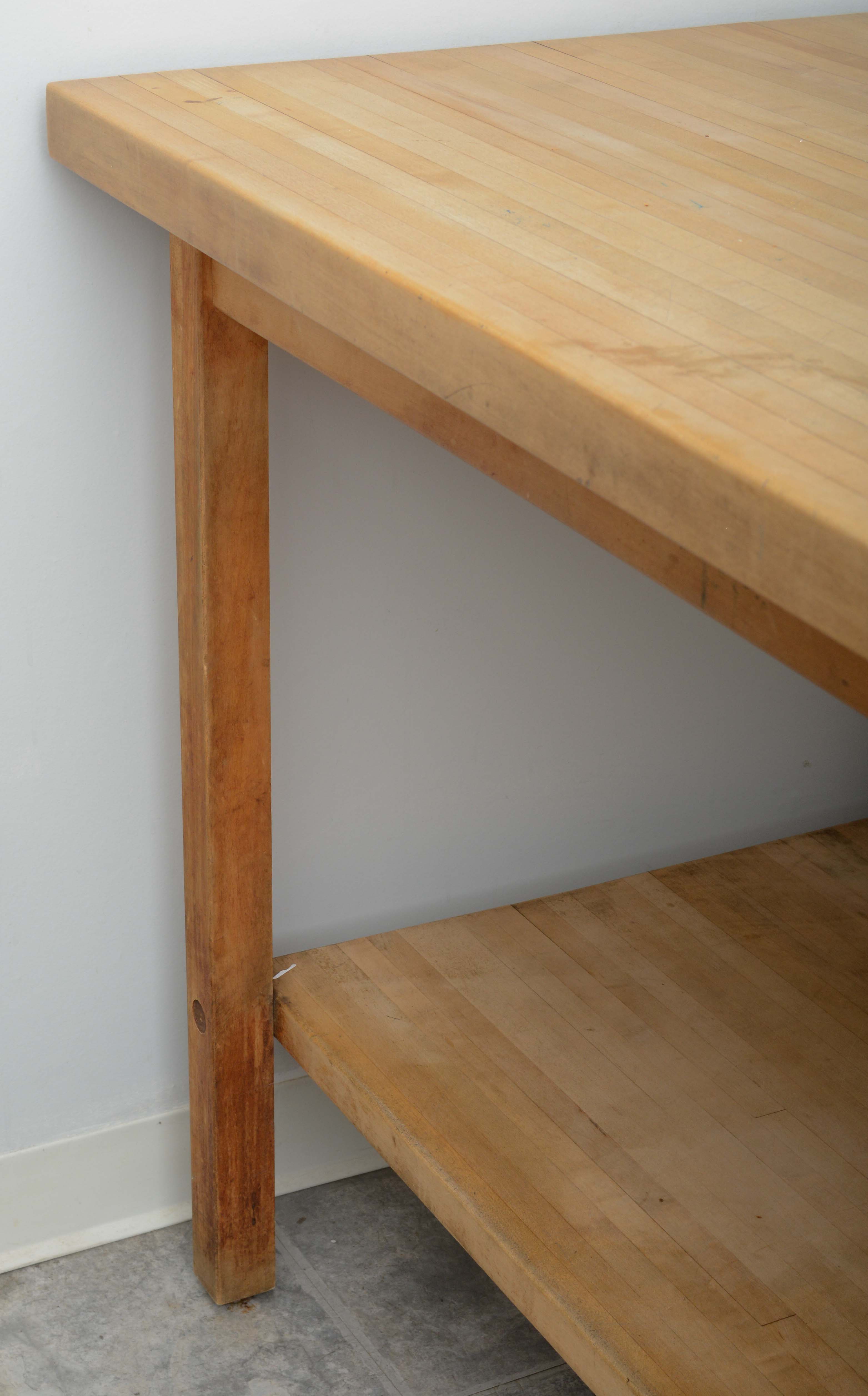 Eastern Butcher Block Farm Maple Table with Stools