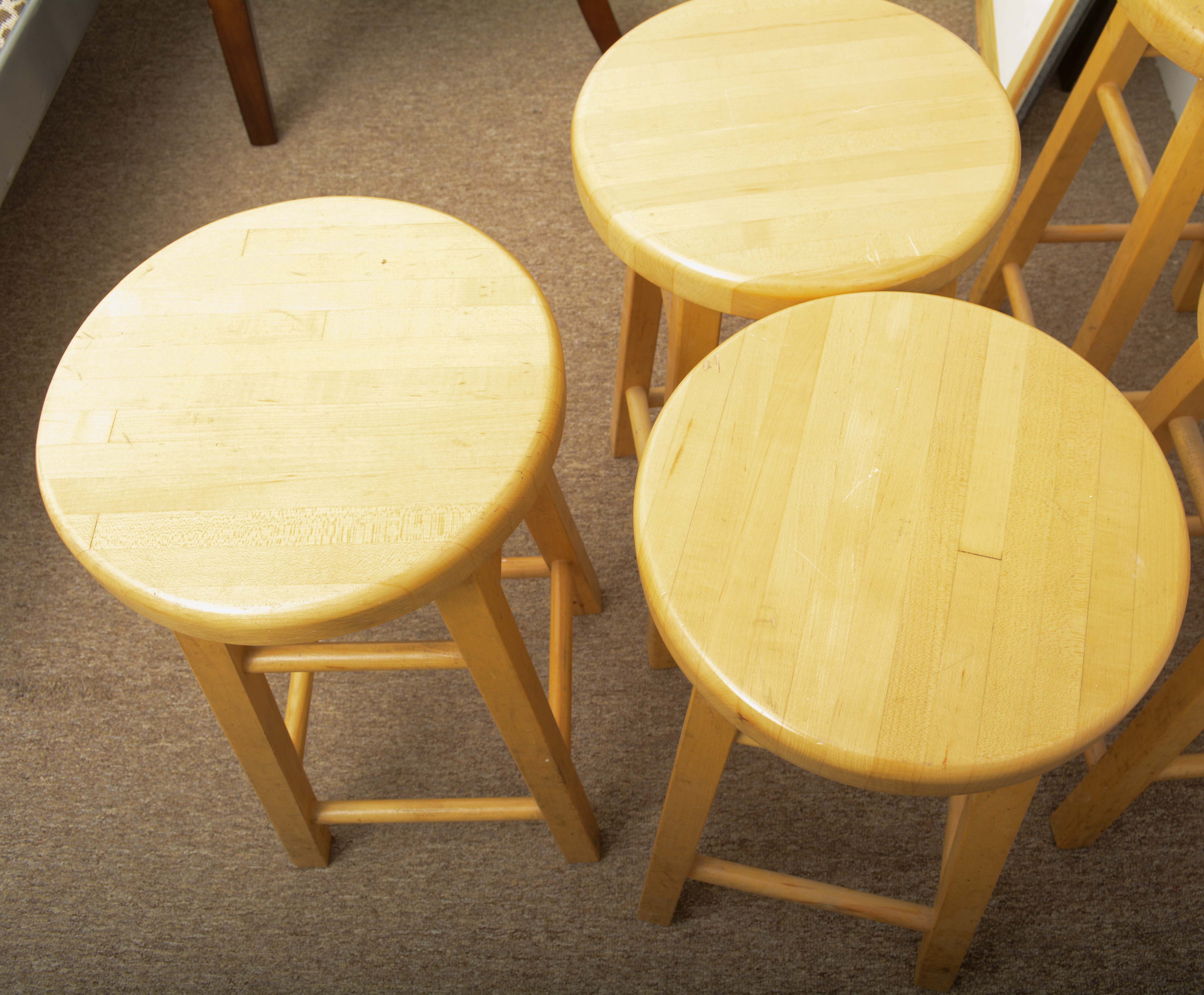 Eastern Butcher Block Farm Maple Table with Stools