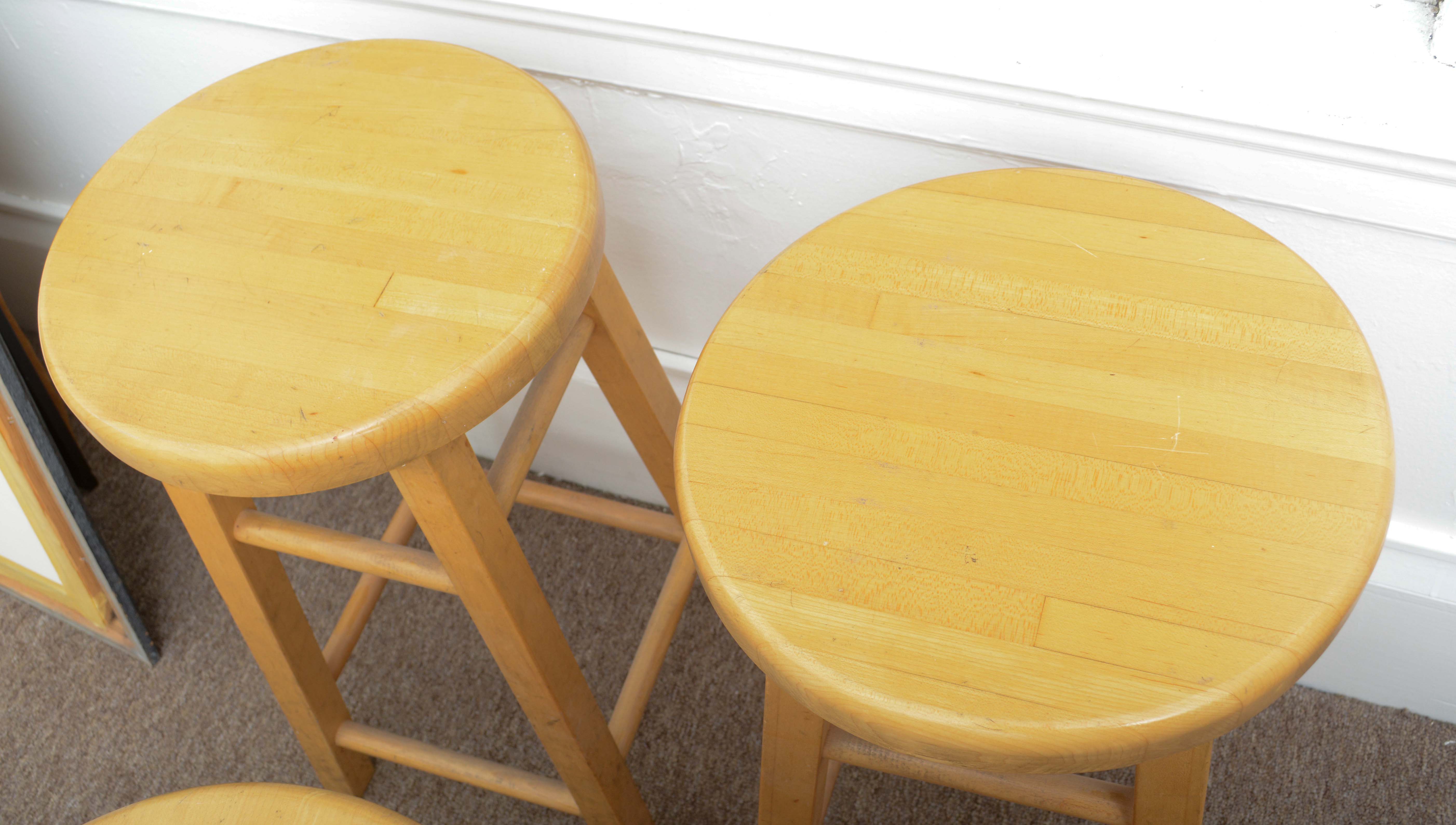 Eastern Butcher Block Farm Maple Table with Stools