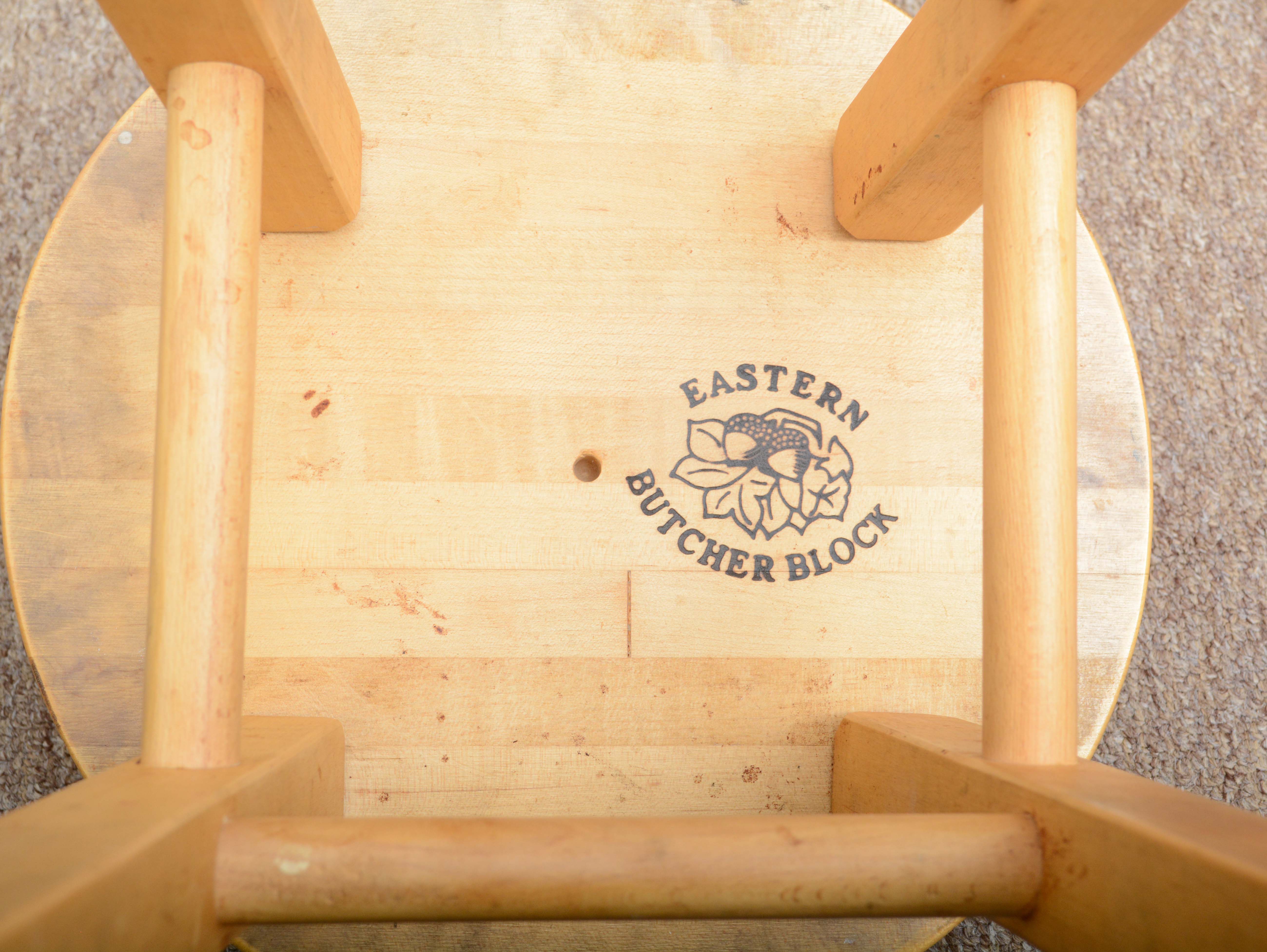 Eastern Butcher Block Farm Maple Table with Stools