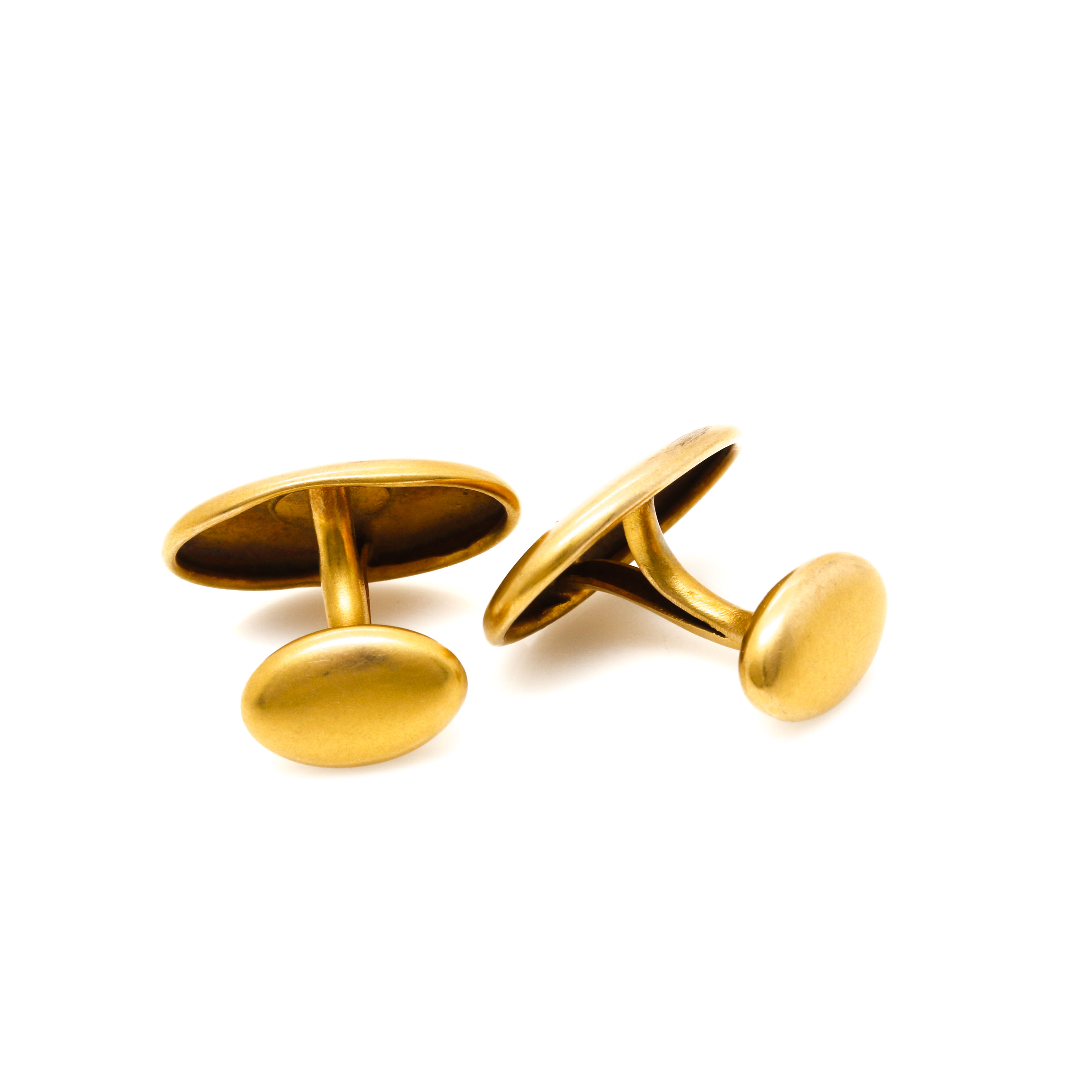14K Yellow Gold Engraved Cufflinks