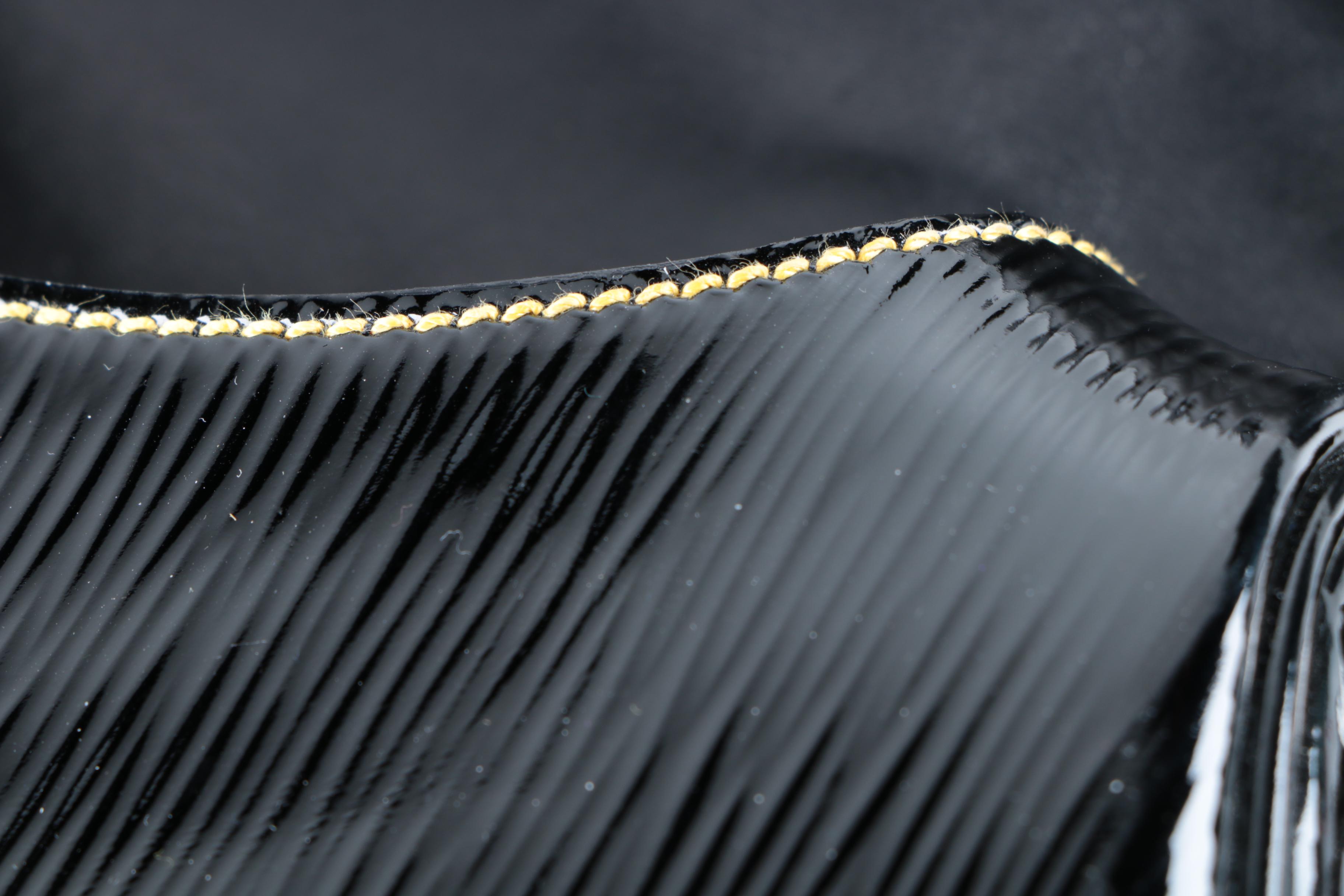 Prada Black Patent Vitello Move Leather Handbag