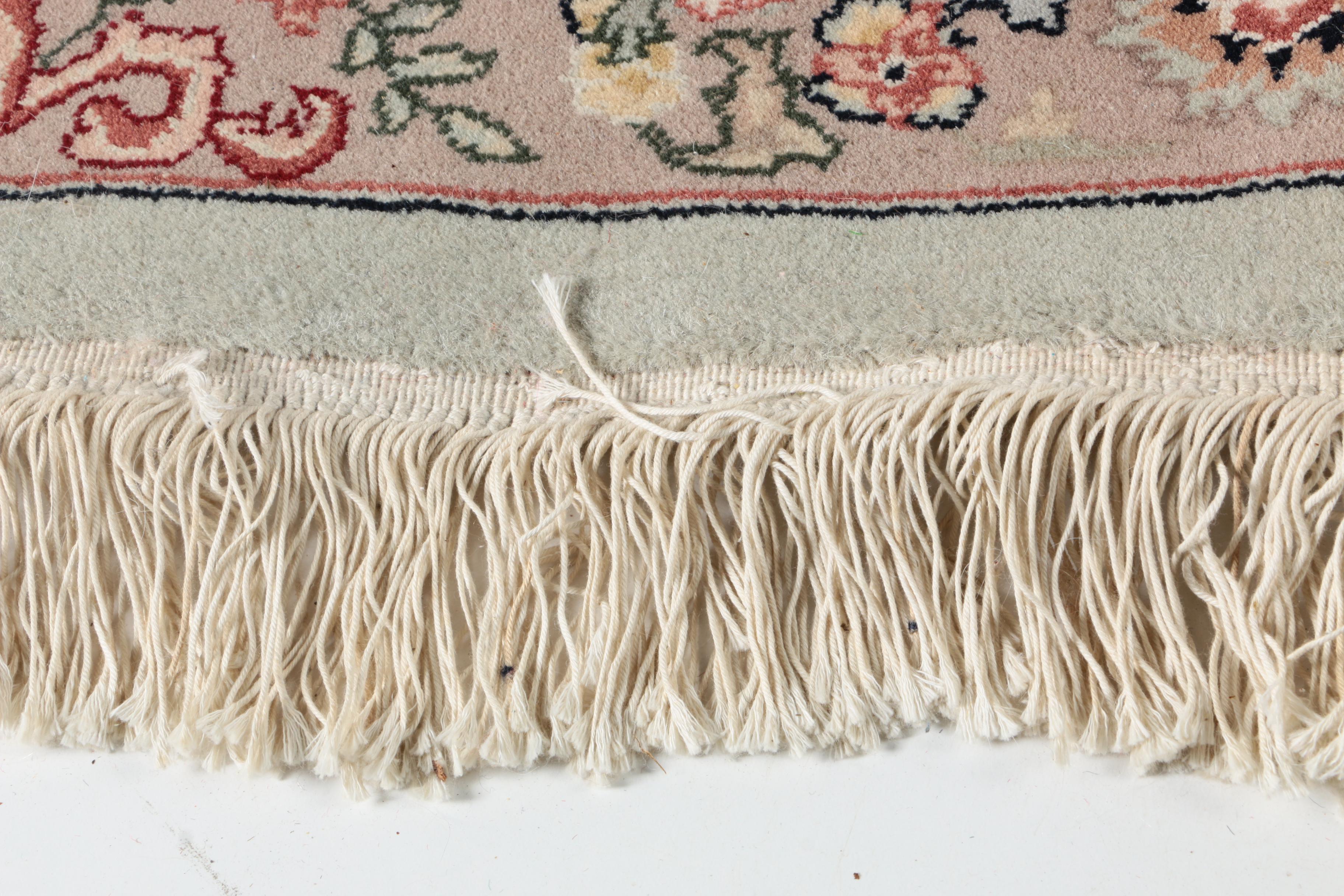 Hand-Knotted Sino-Persian Silk and Wool Area Rug