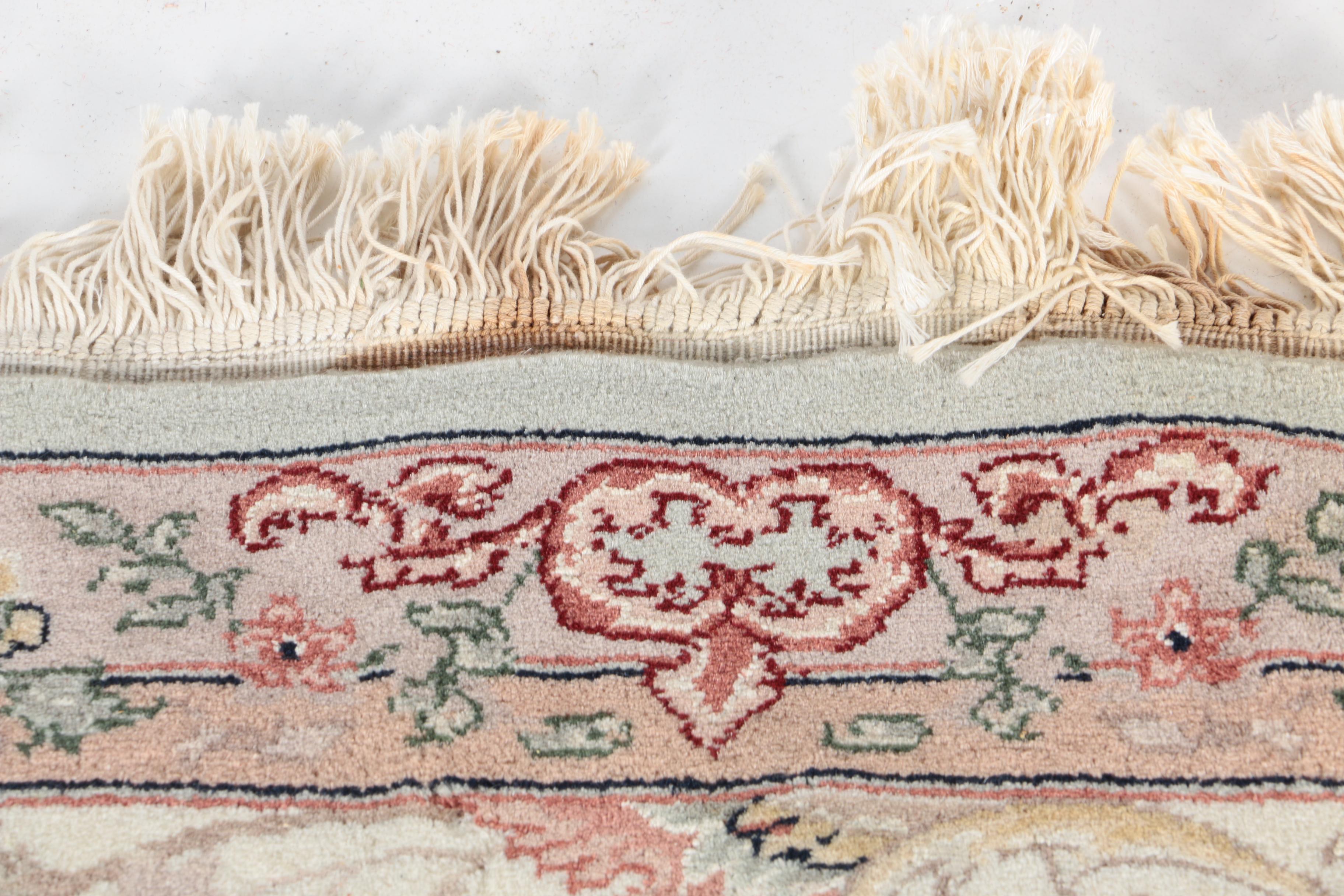 Hand-Knotted Sino-Persian Silk and Wool Area Rug