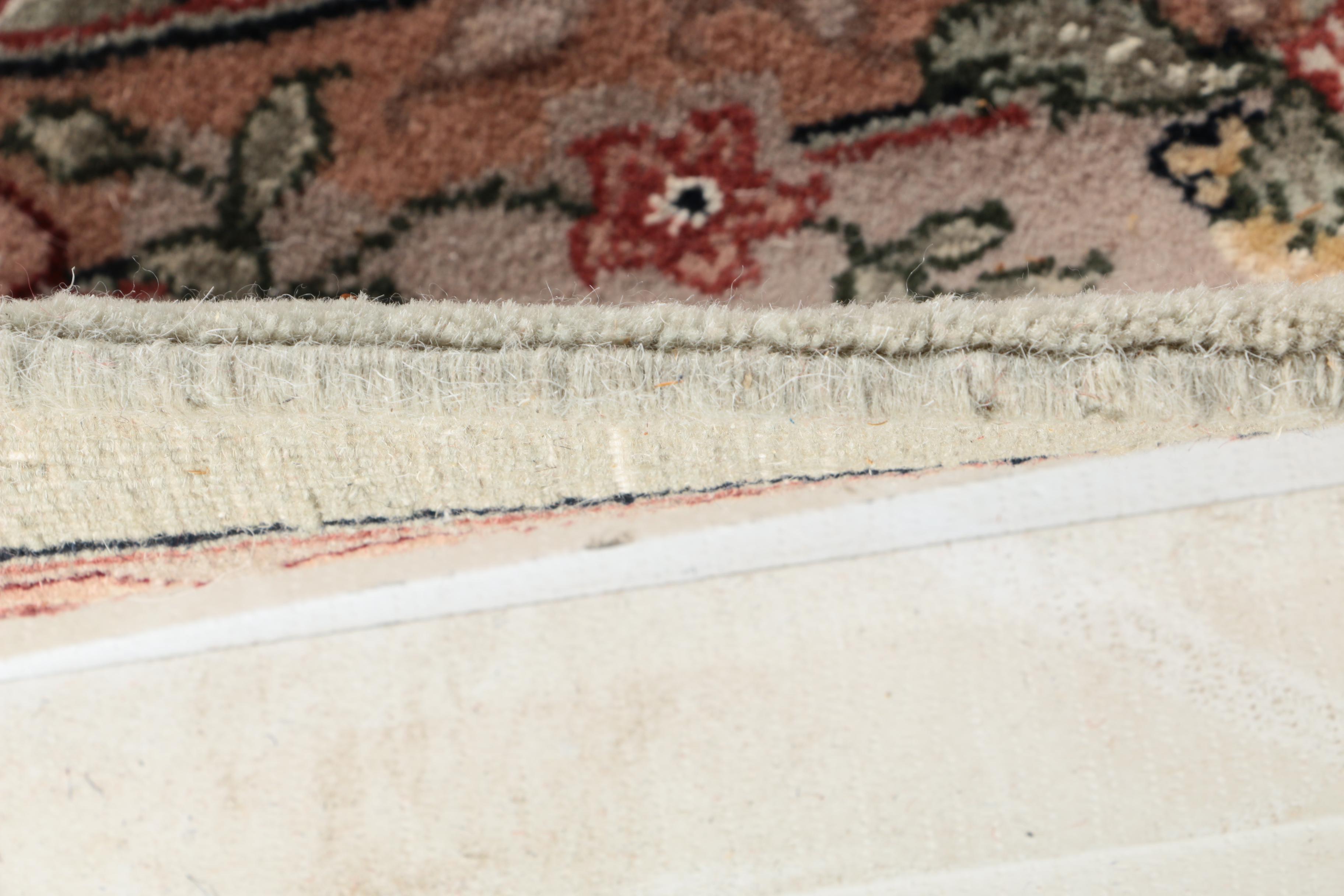 Hand-Knotted Sino-Persian Silk and Wool Area Rug