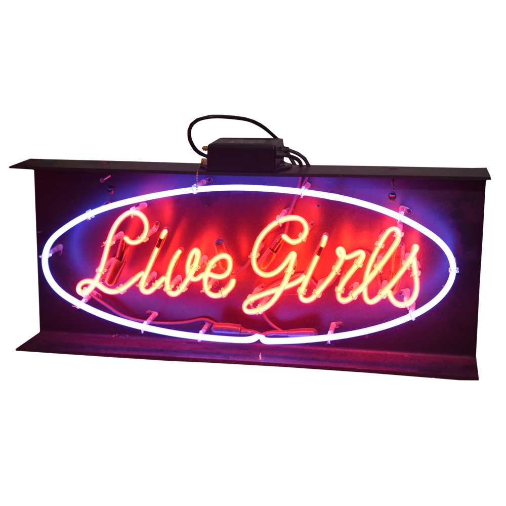 "Live Girls" Neon Sign