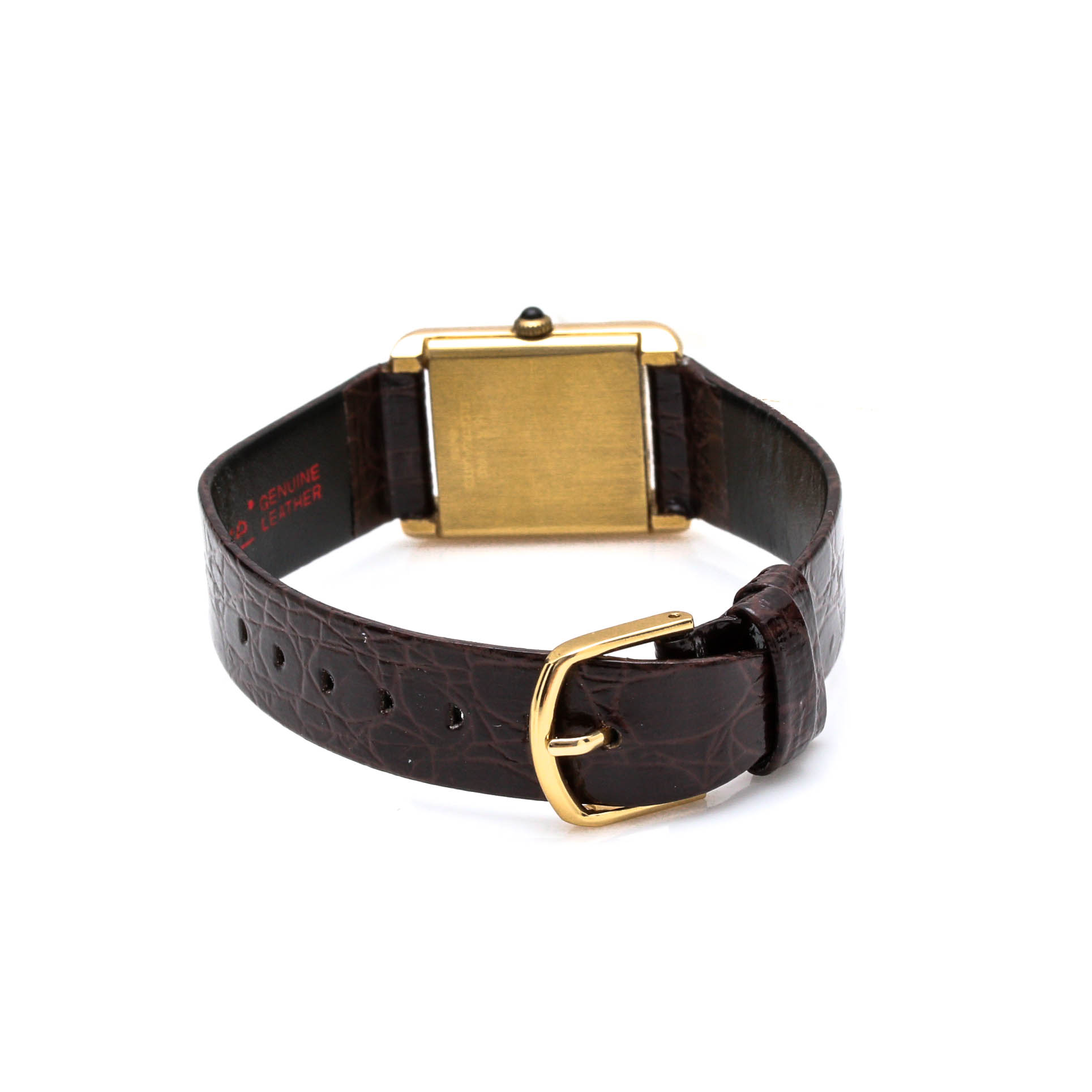 Catena 18K Gold Plated Brown Leather Watch