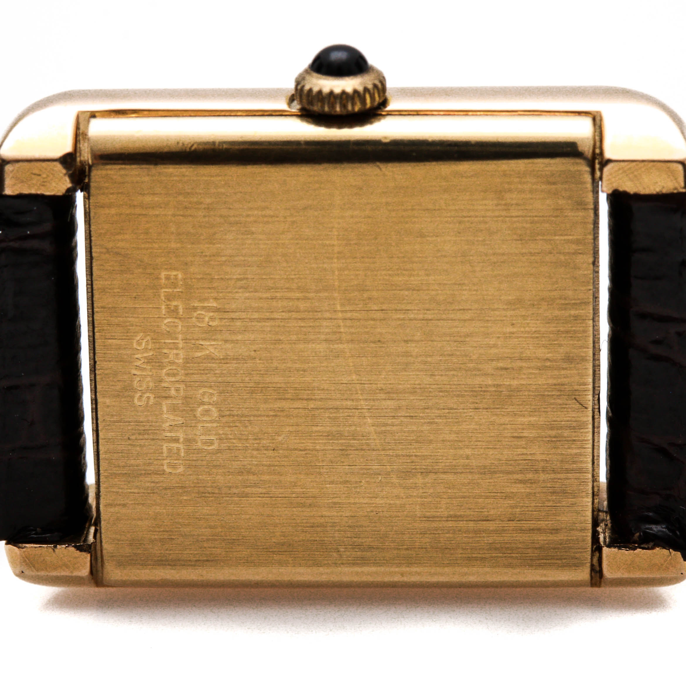 Catena 18K Gold Plated Brown Leather Watch