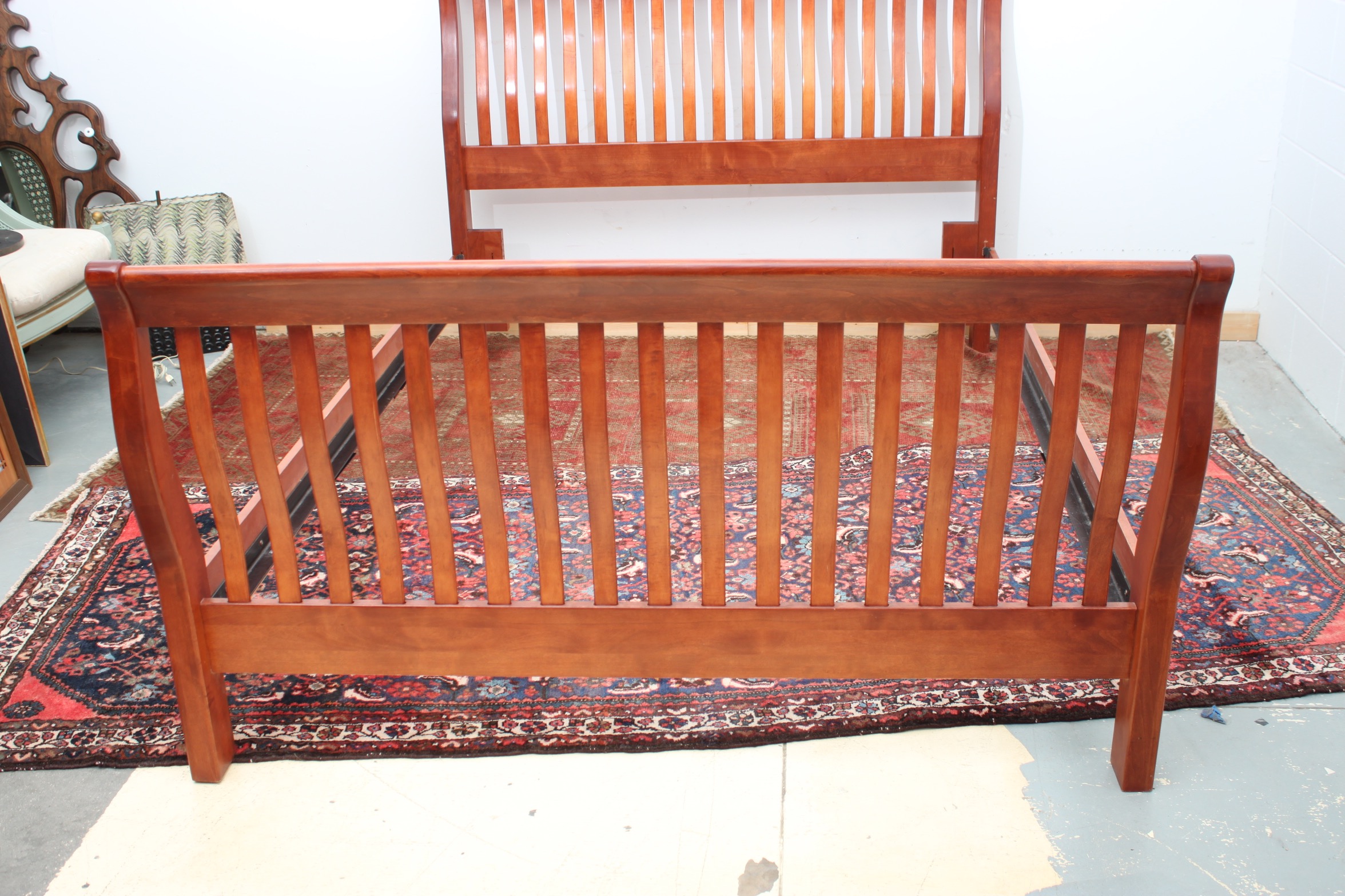 Queen Size Craftsman Style Sleigh Bed Frame