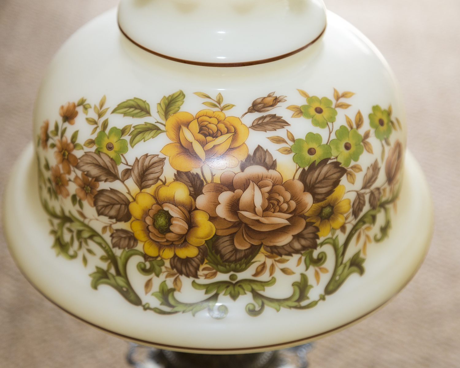 Pair of Vintage Hurricane Style Lamps by Quoizel