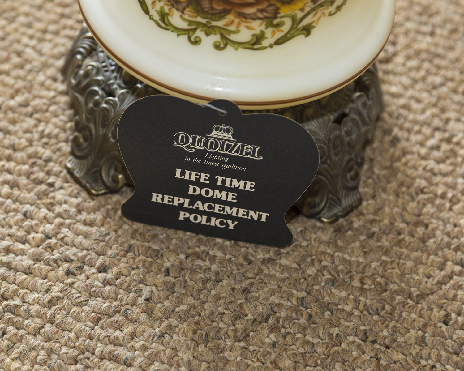 Pair of Vintage Hurricane Style Lamps by Quoizel