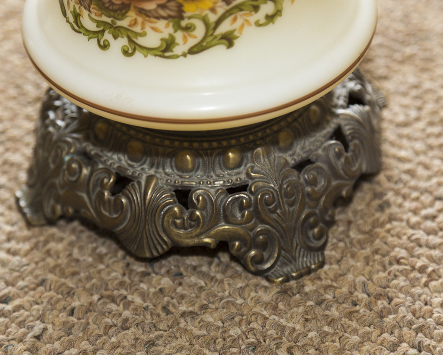 Pair of Vintage Hurricane Style Lamps by Quoizel