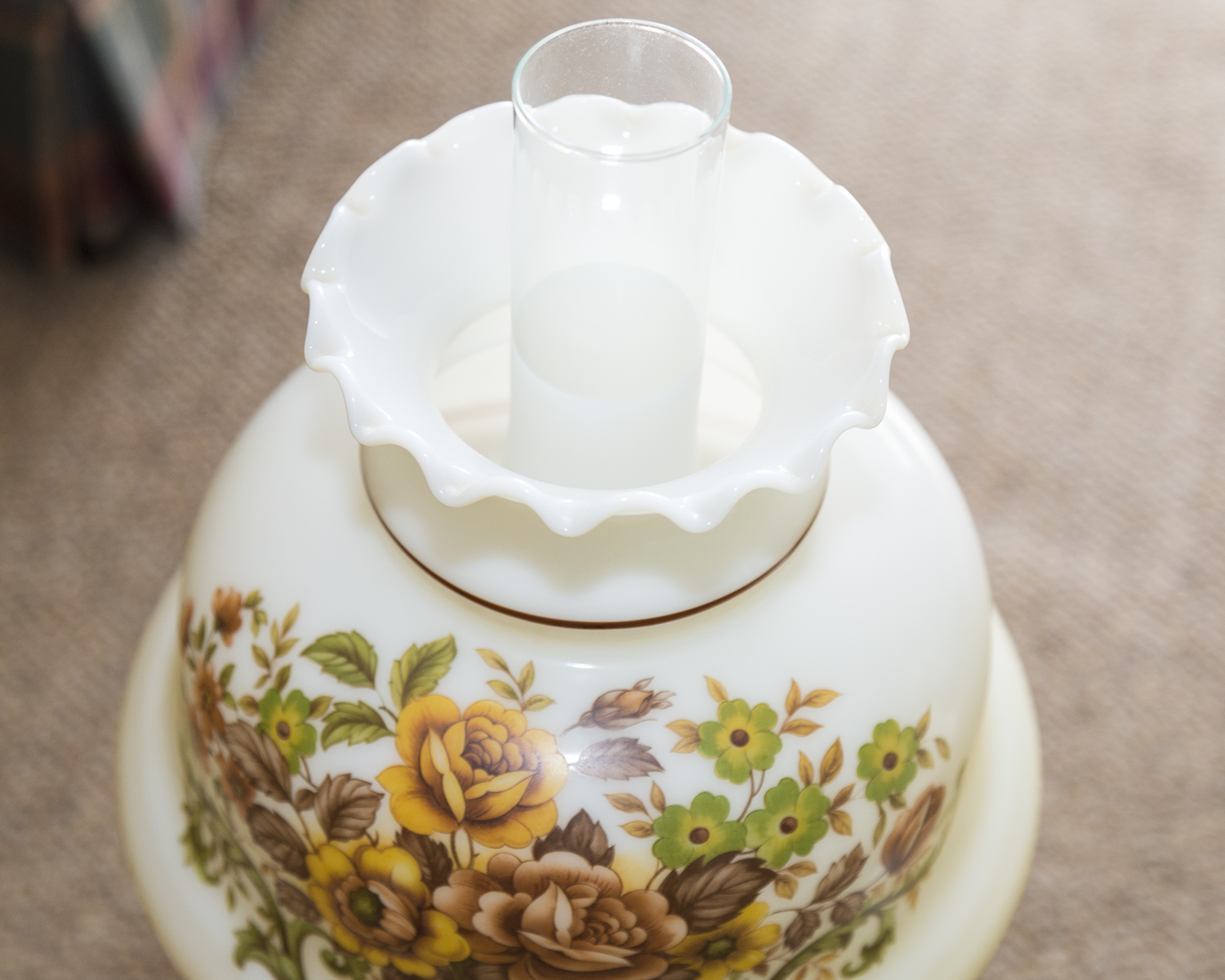 Pair of Vintage Hurricane Style Lamps by Quoizel