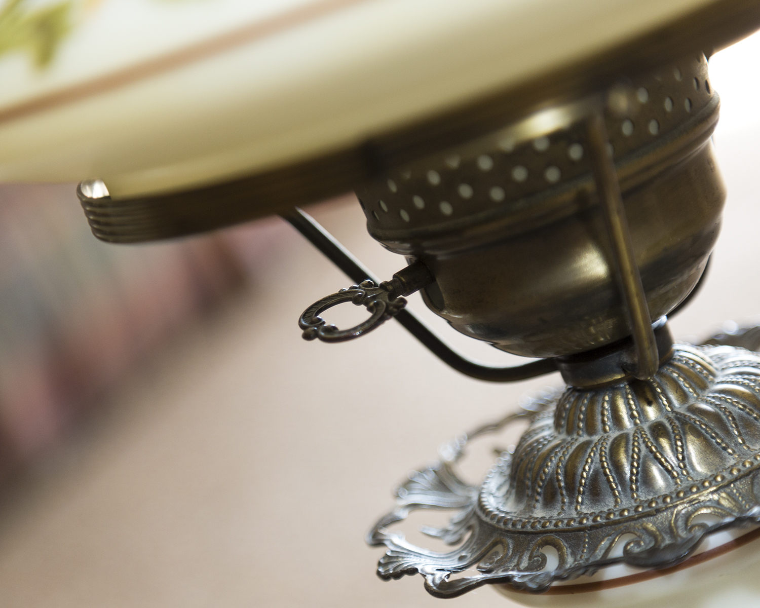 Pair of Vintage Hurricane Style Lamps by Quoizel