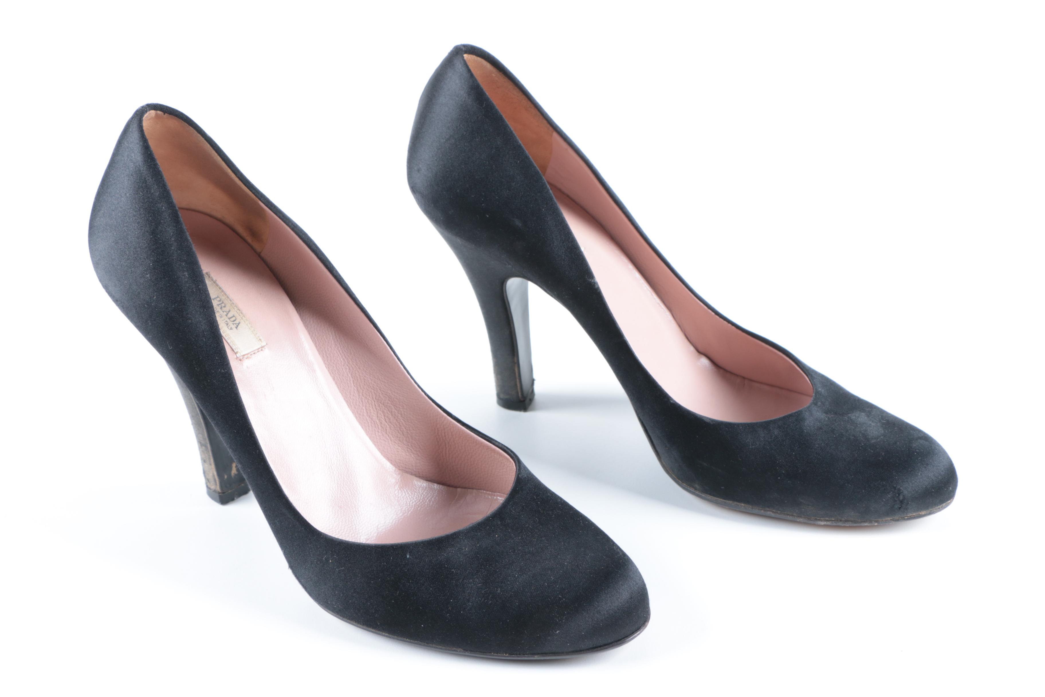 Women's Prada and Miu Miu Black Heels