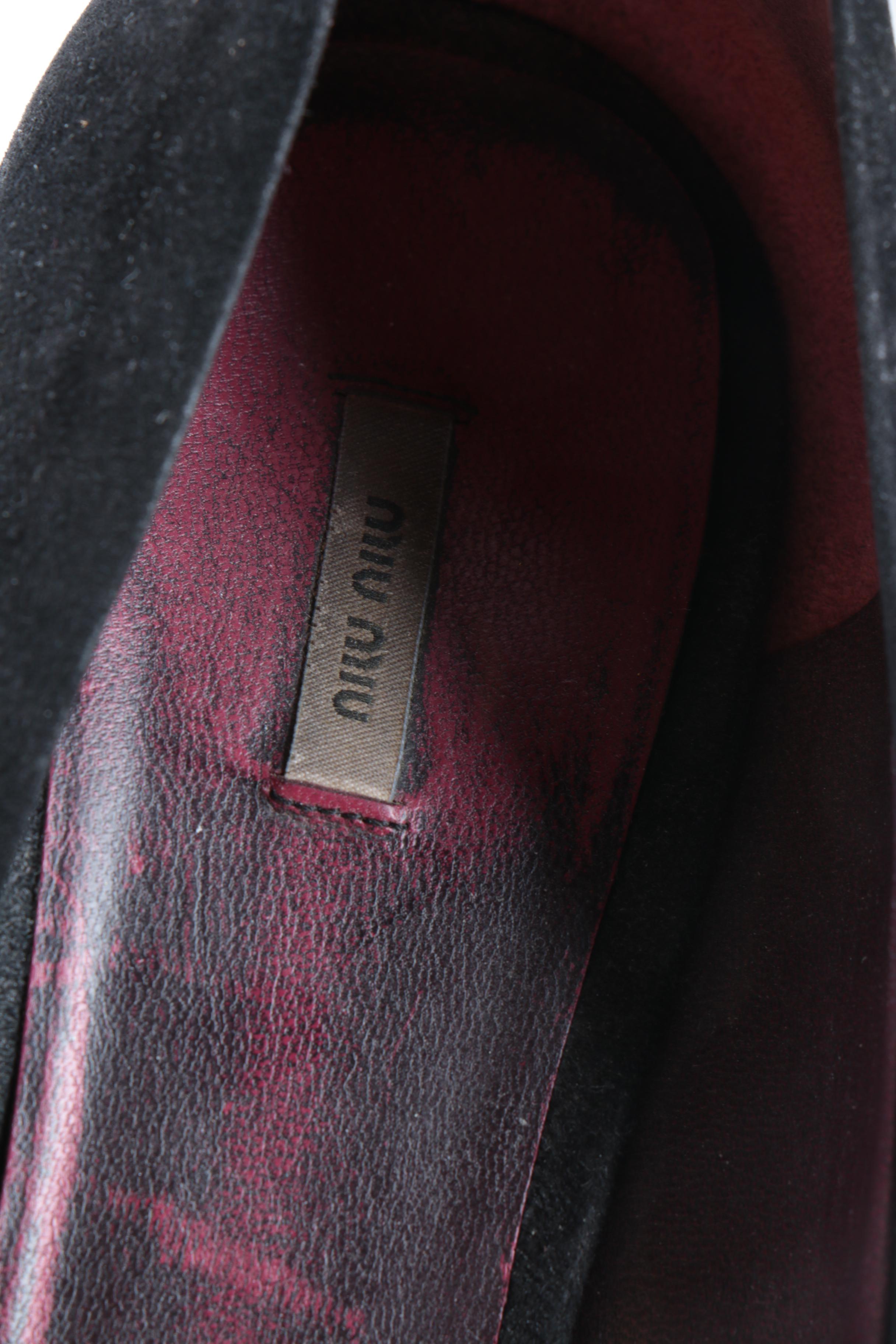 Women's Prada and Miu Miu Black Heels