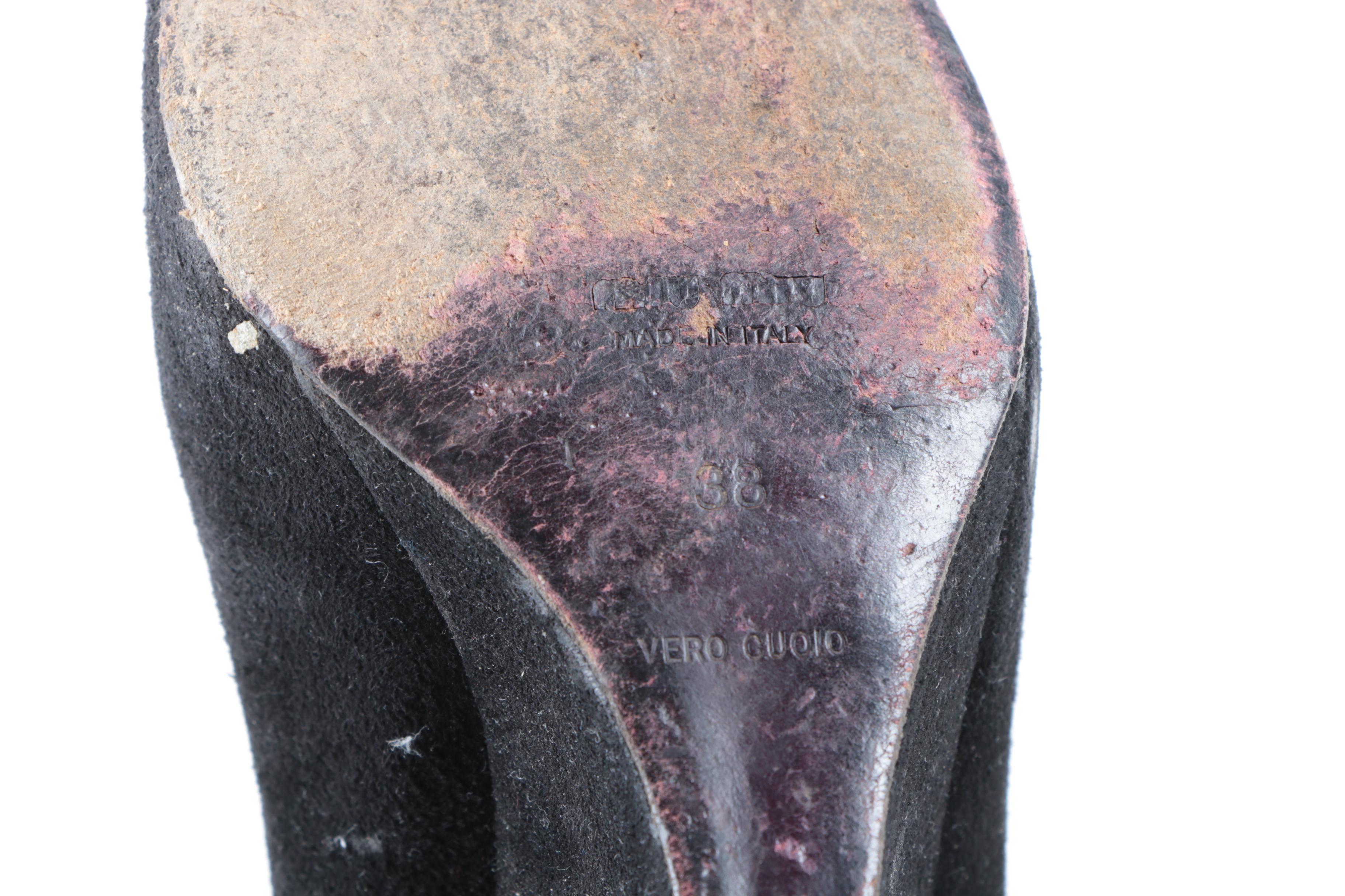 Women's Prada and Miu Miu Black Heels