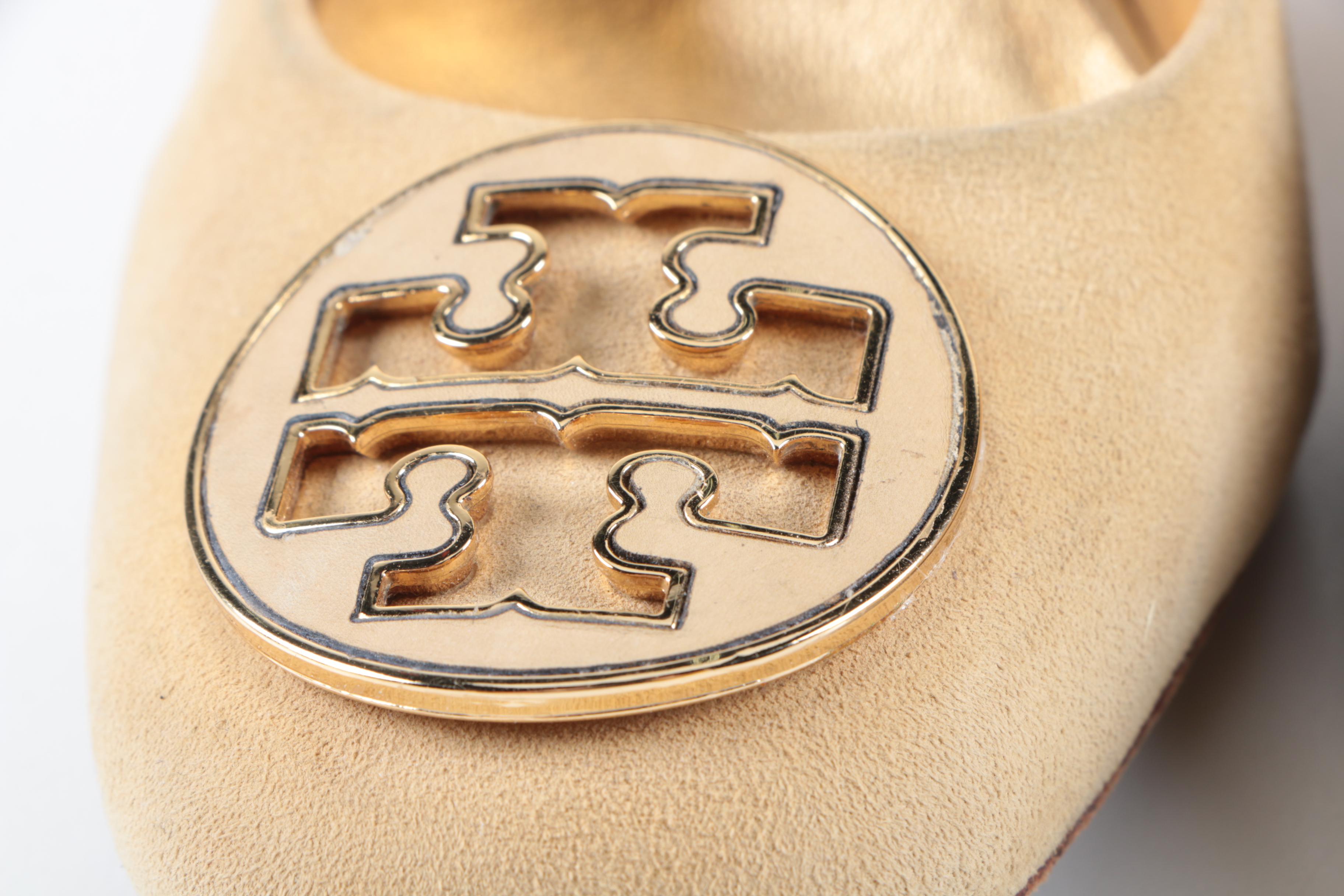 Women's Tory Burch Tan Suede Pumps