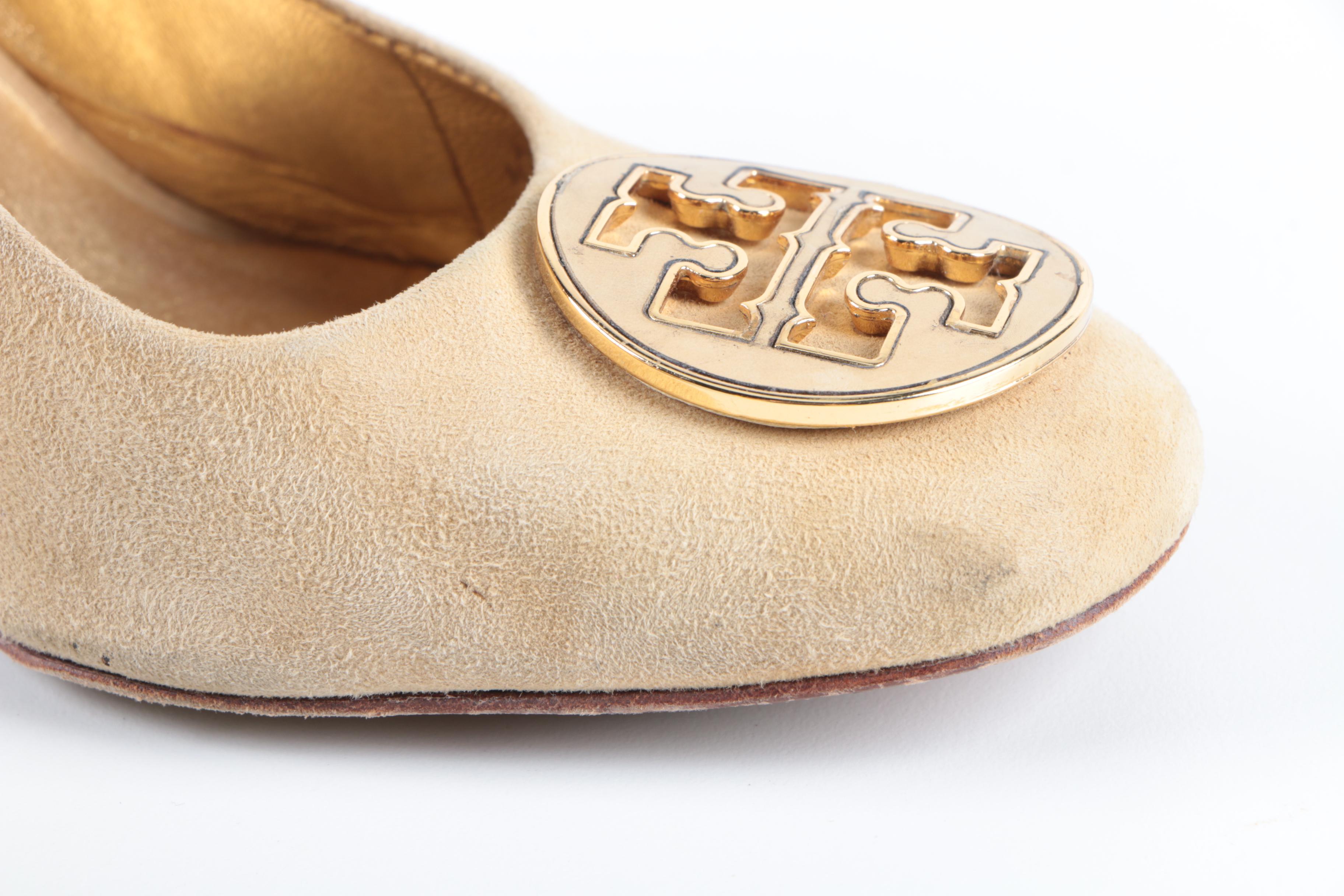 Women's Tory Burch Tan Suede Pumps
