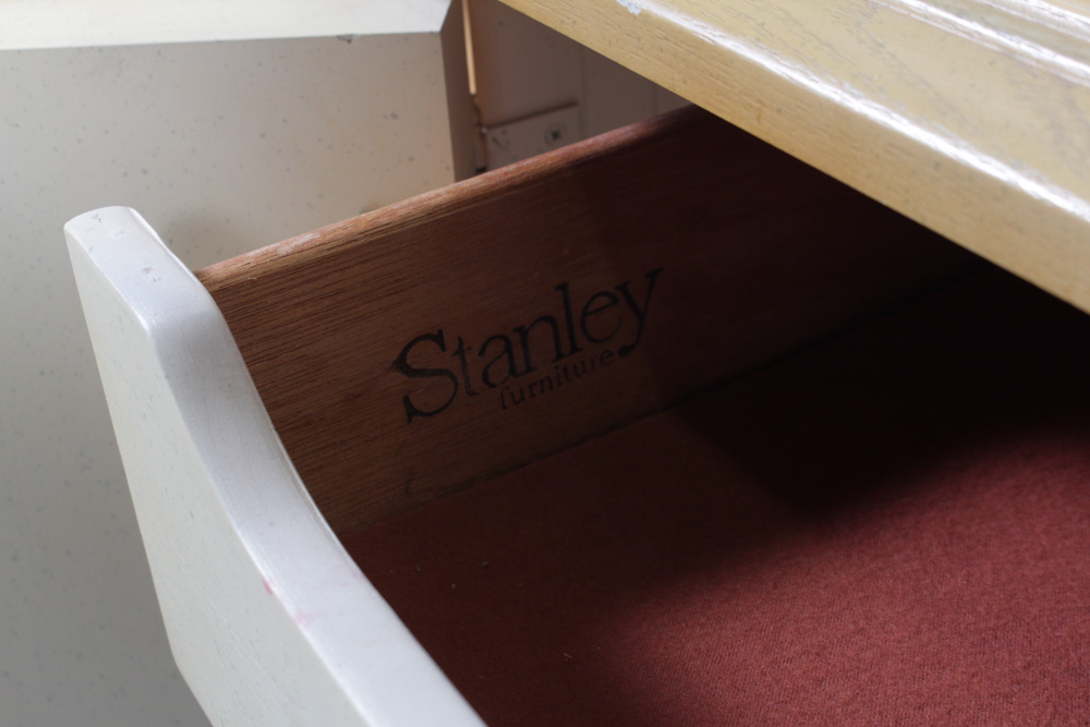 Vintage French Provincial Style Buffet China Cabinet by Stanley