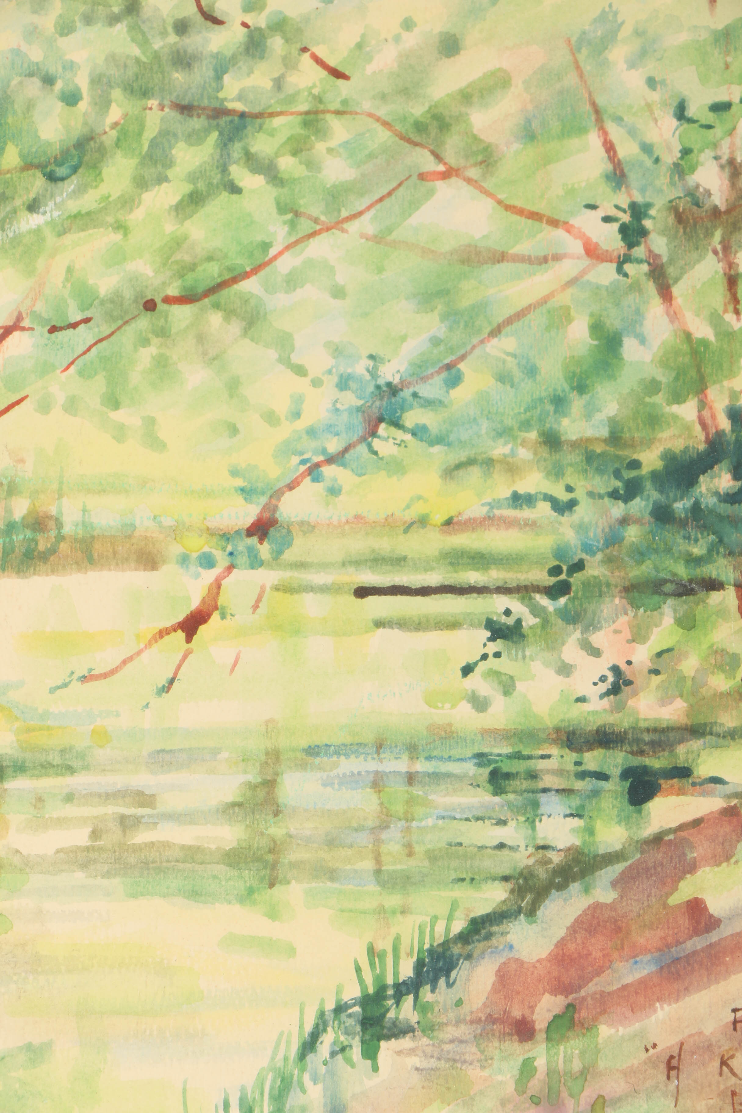 Fernando Ruiz de Ascarza Watercolor Painting "H. Kathrynz"