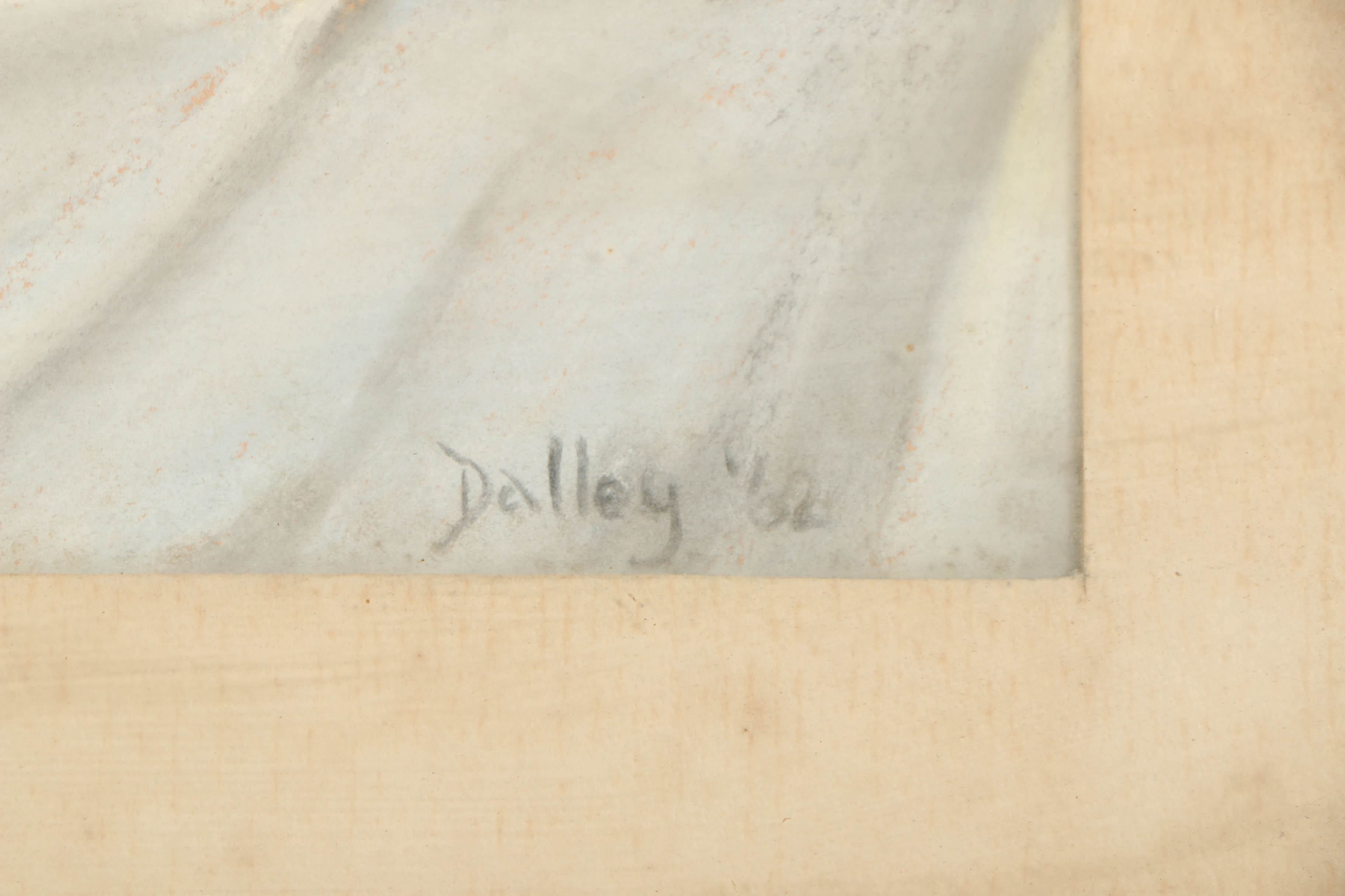 Mid-20th-Century Oil Pastel Drawing