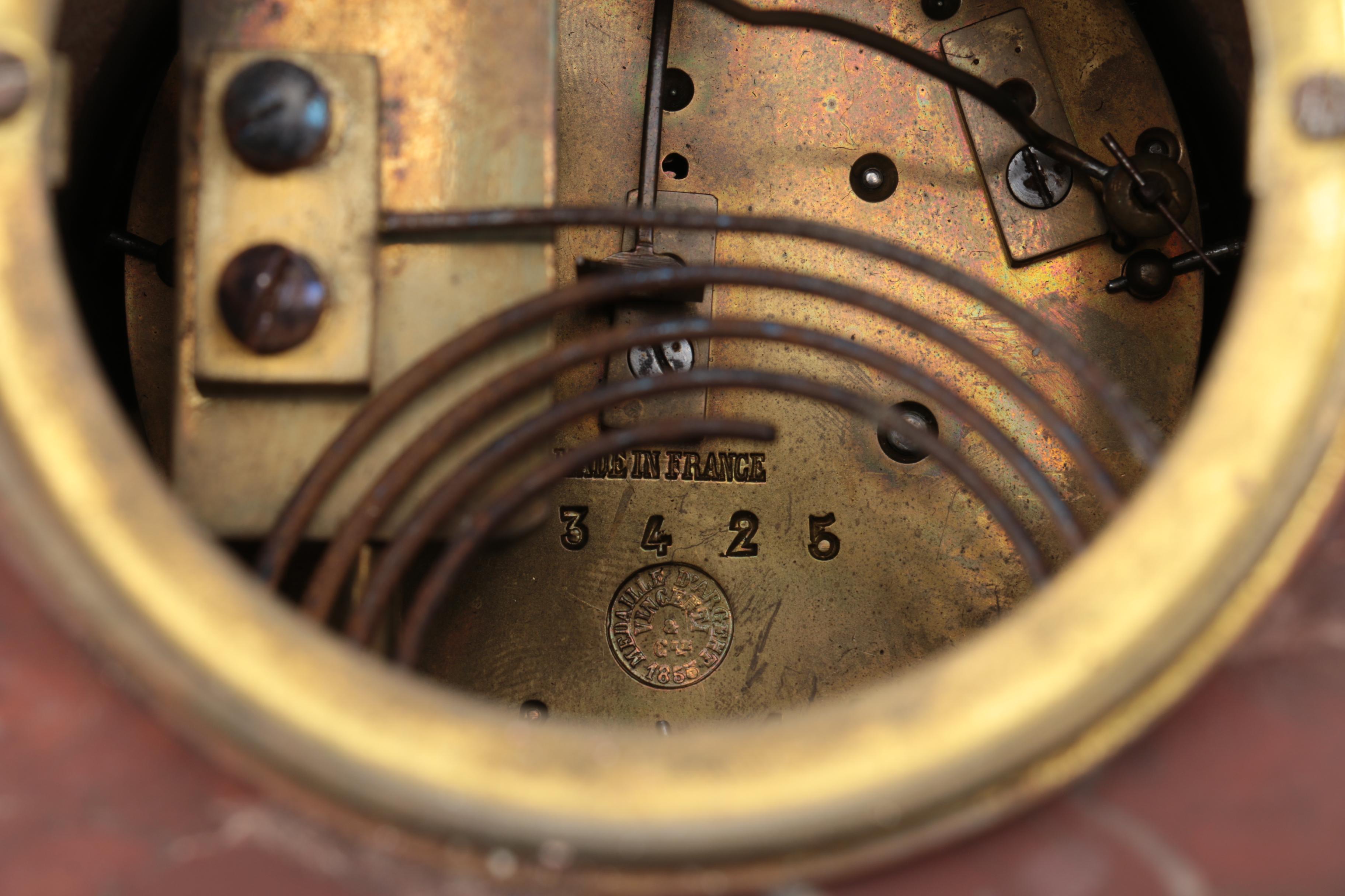 Antique French After Ernest Justin Ferrand Marble Mantel Clock