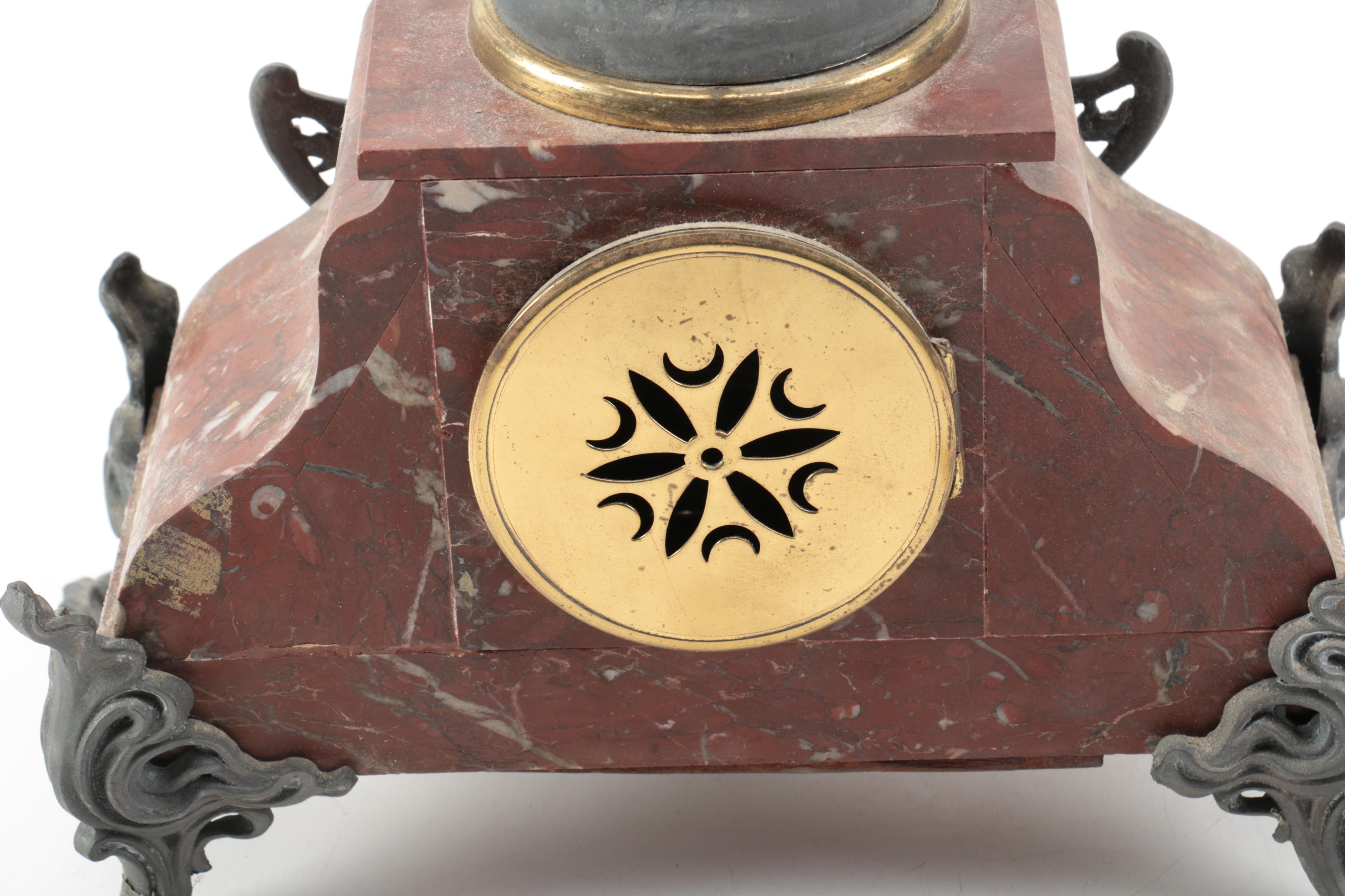 Antique French After Ernest Justin Ferrand Marble Mantel Clock