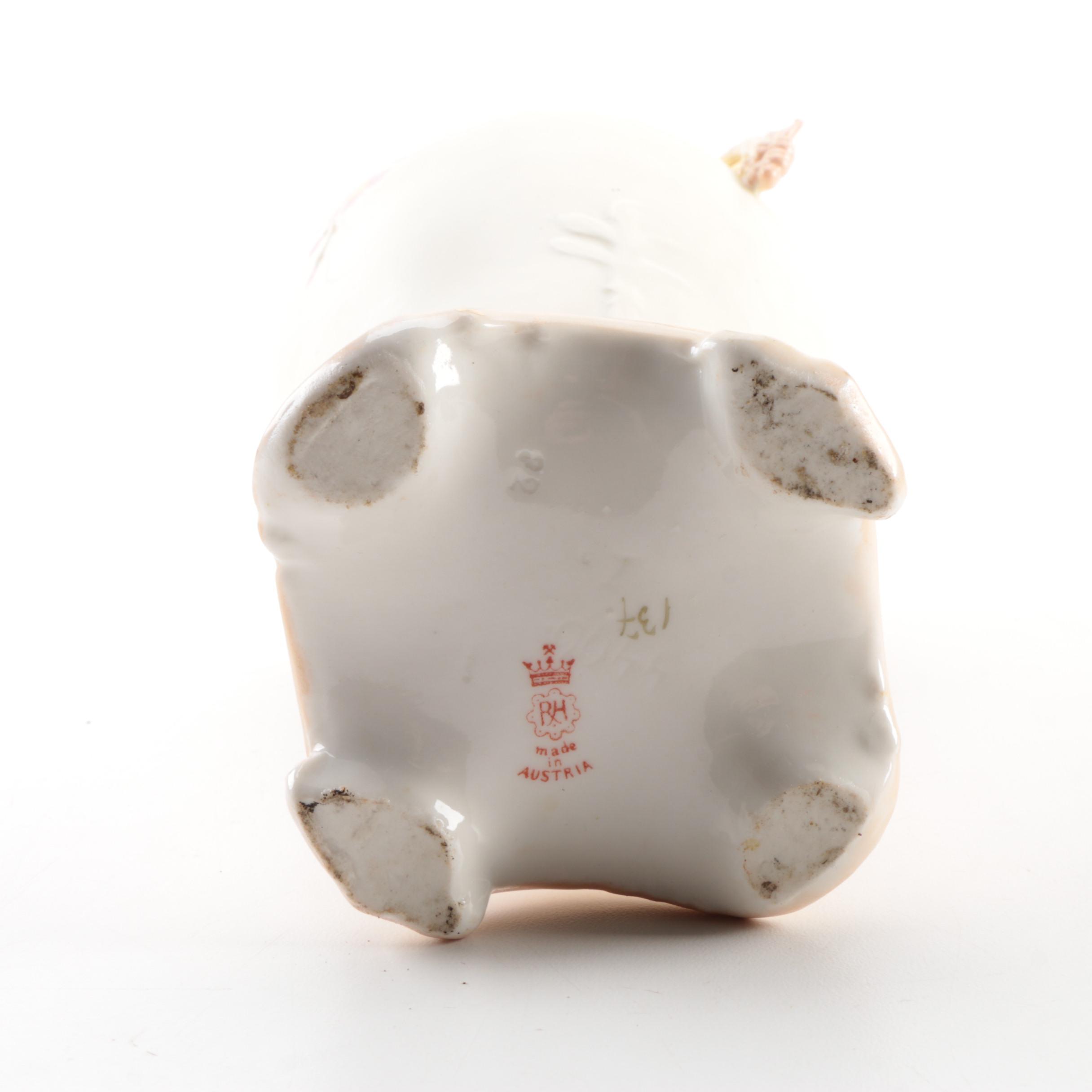 Ornate Austrian Vases with Gilt Accents