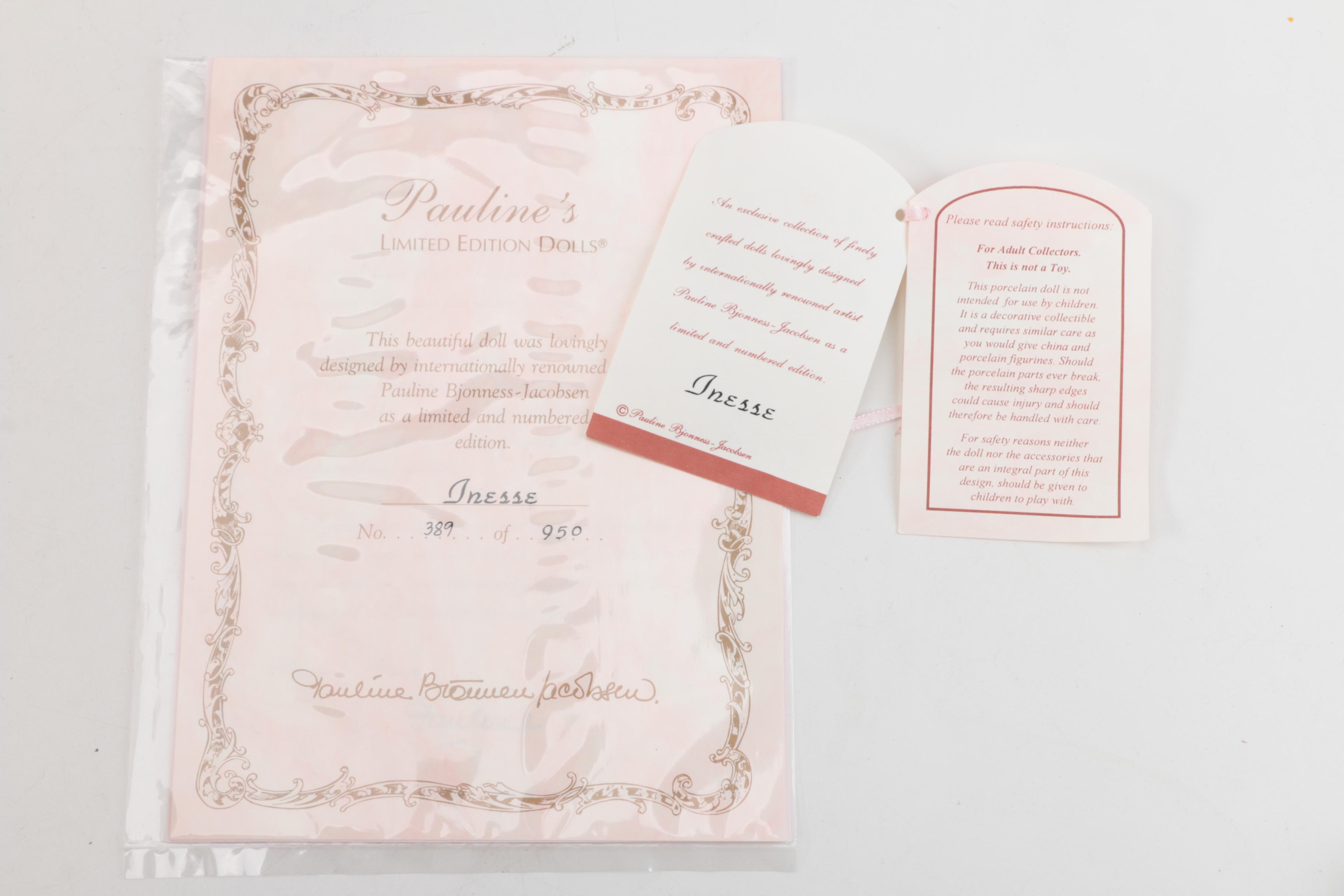 Pauline Bjoness Jacobsen "Inesse" Limited Edition Porcelain Doll