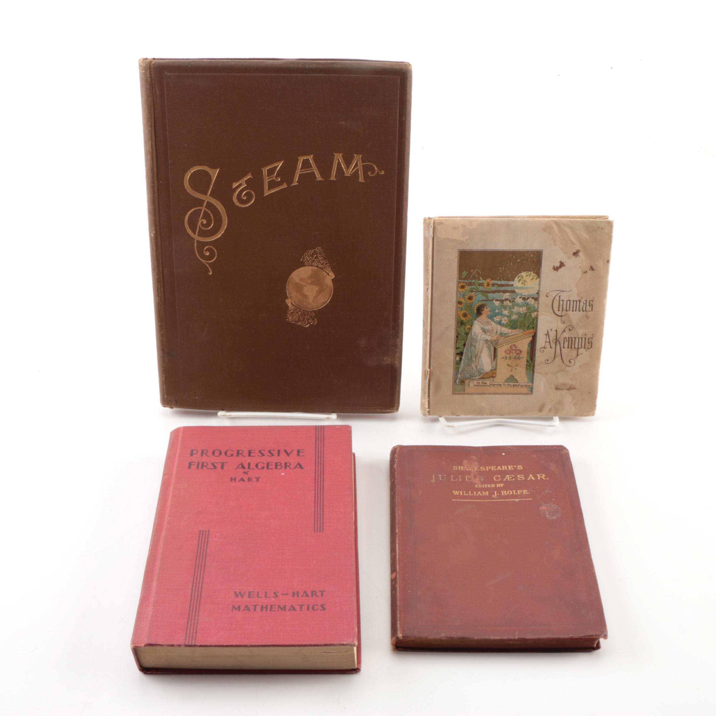 Books Including 1889 Babcock & Wilcox Catalog "Steam: Its Generation and Use"