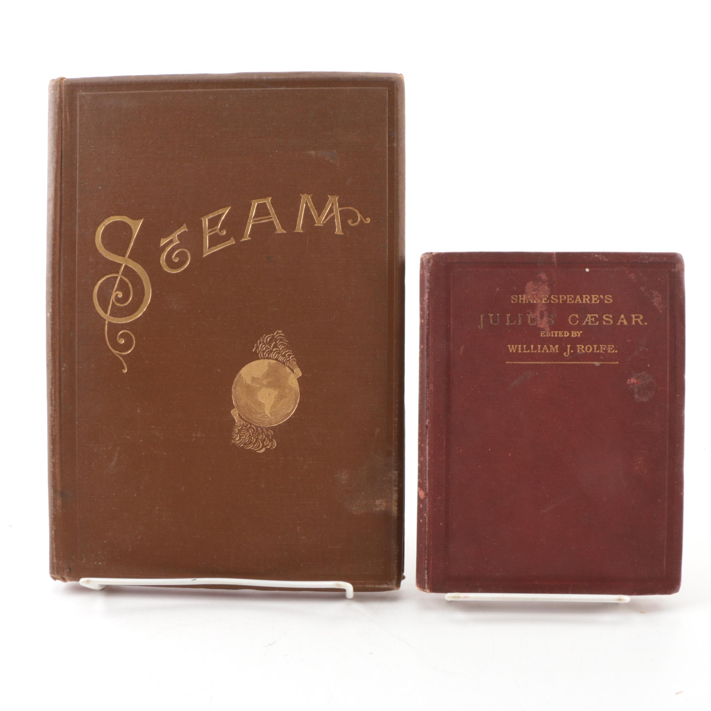 Books Including 1889 Babcock & Wilcox Catalog "Steam: Its Generation and Use"