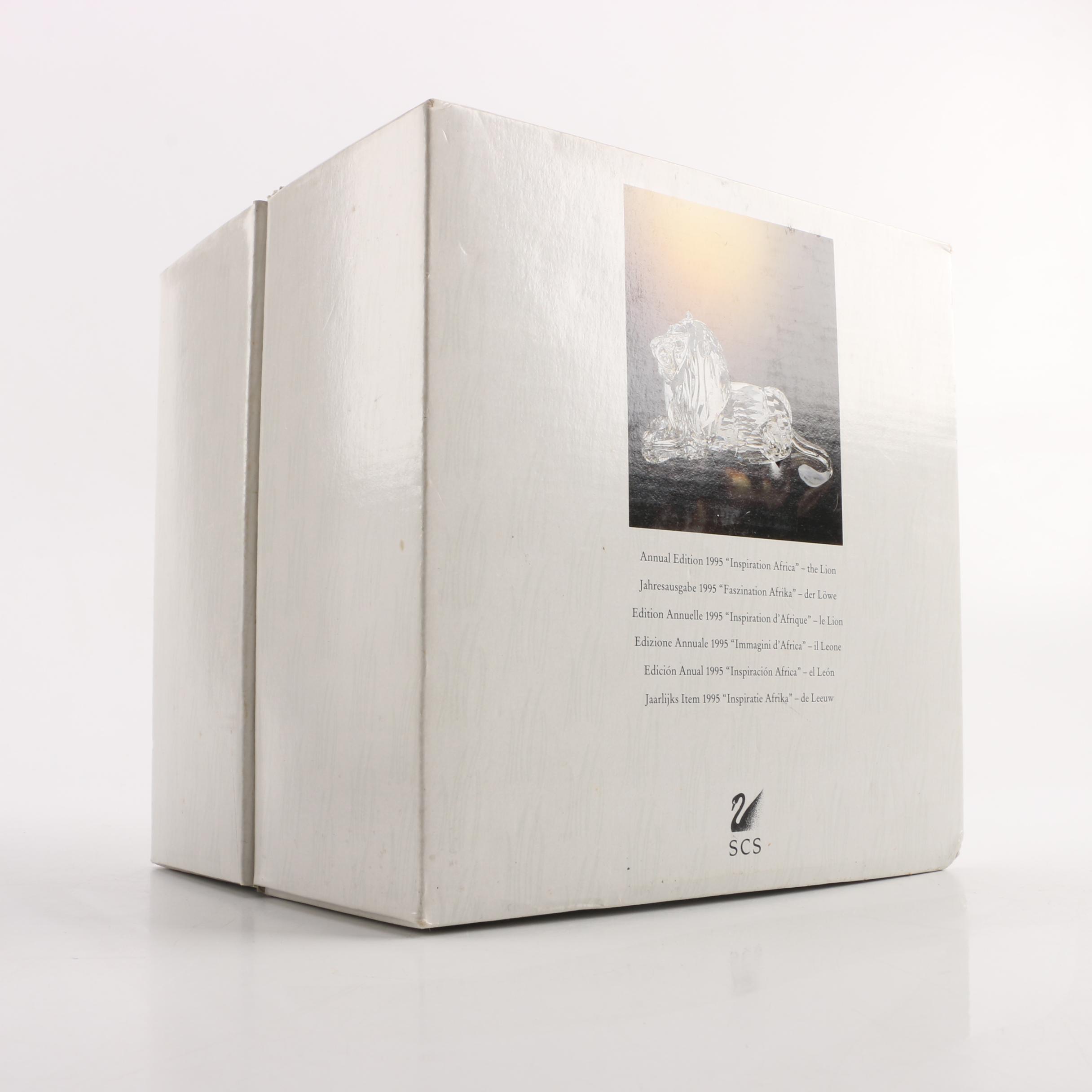 Swarovski 1995 Annual Edition "Inspiration Africa" Crystal Lion Figurine