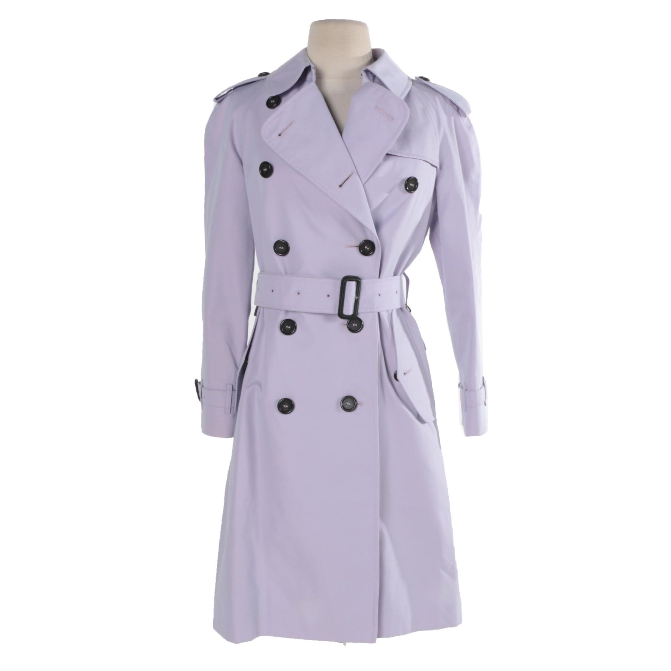 Women's Burberry London Lilac Cotton Trench Coat