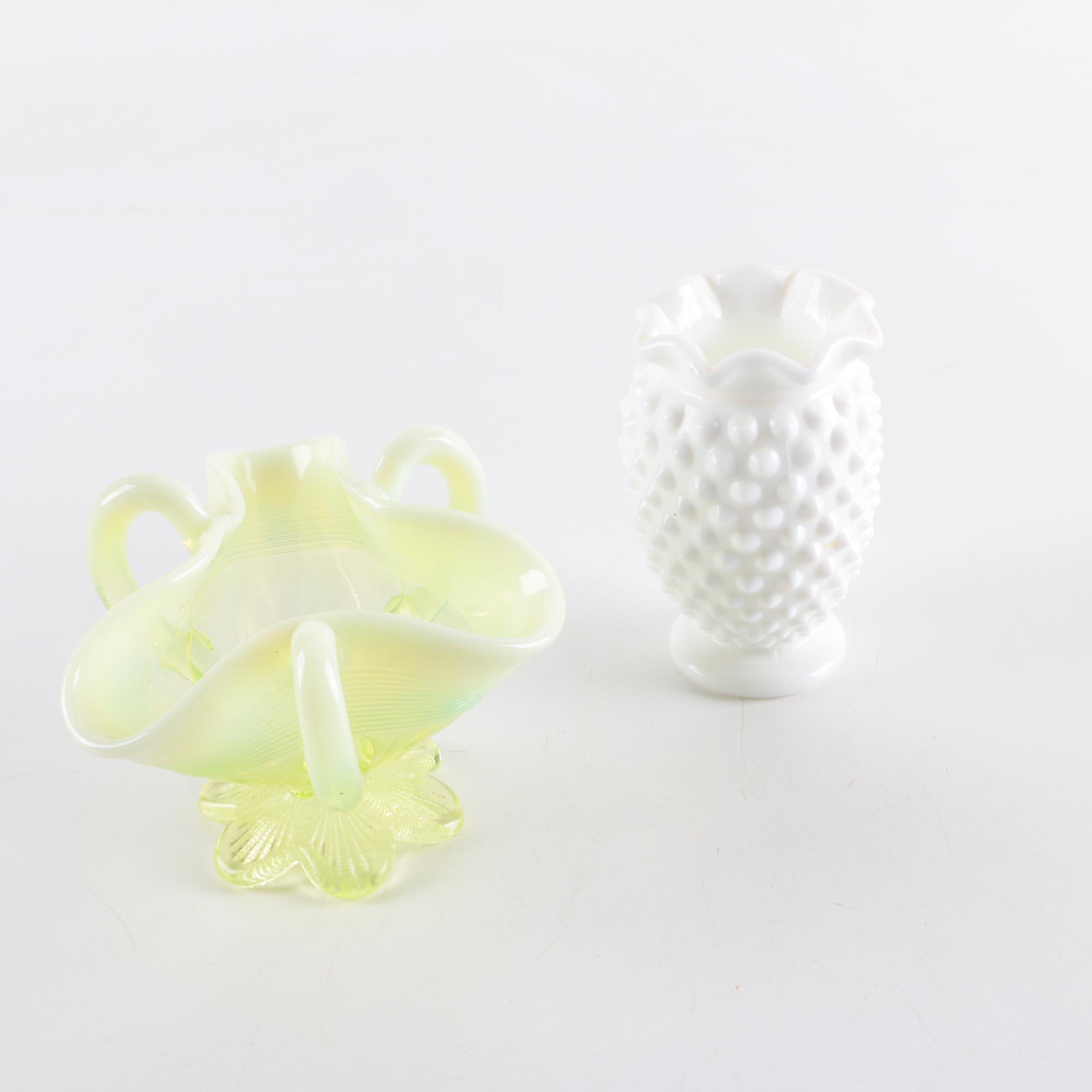 Hobnail and Glass Vases and Bowls