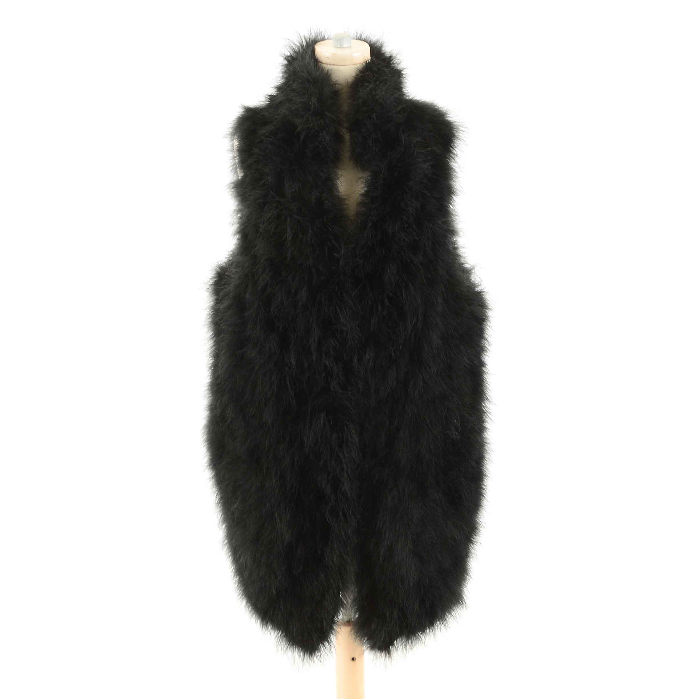 Trina Turk Black Feather Vest