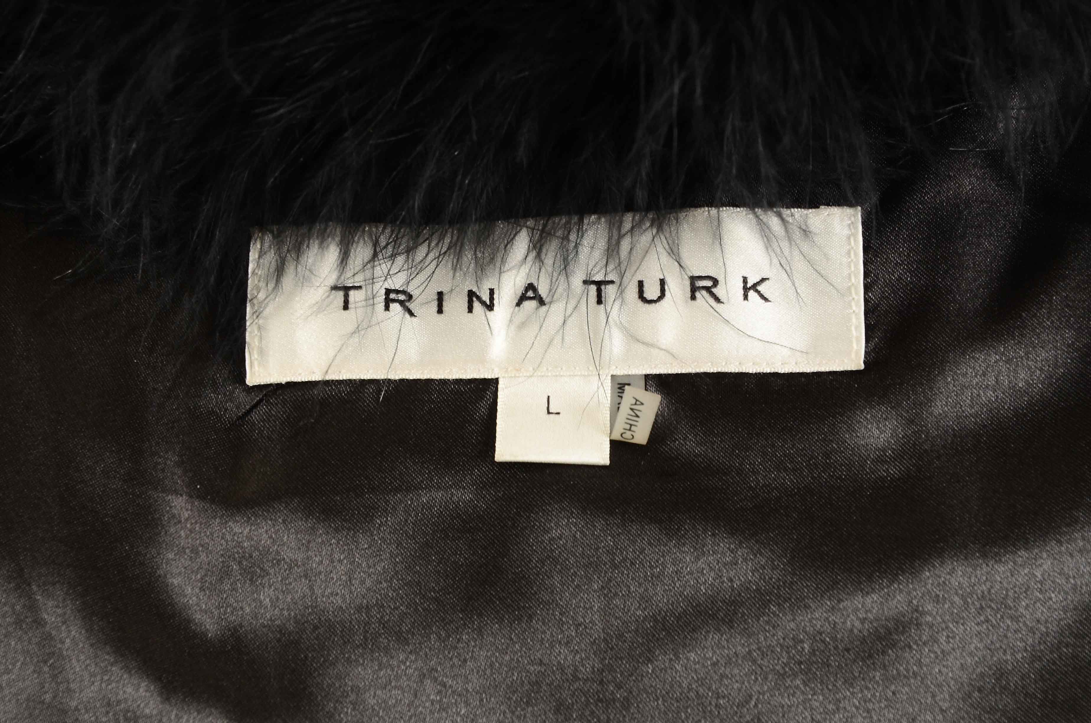 Trina Turk Black Feather Vest