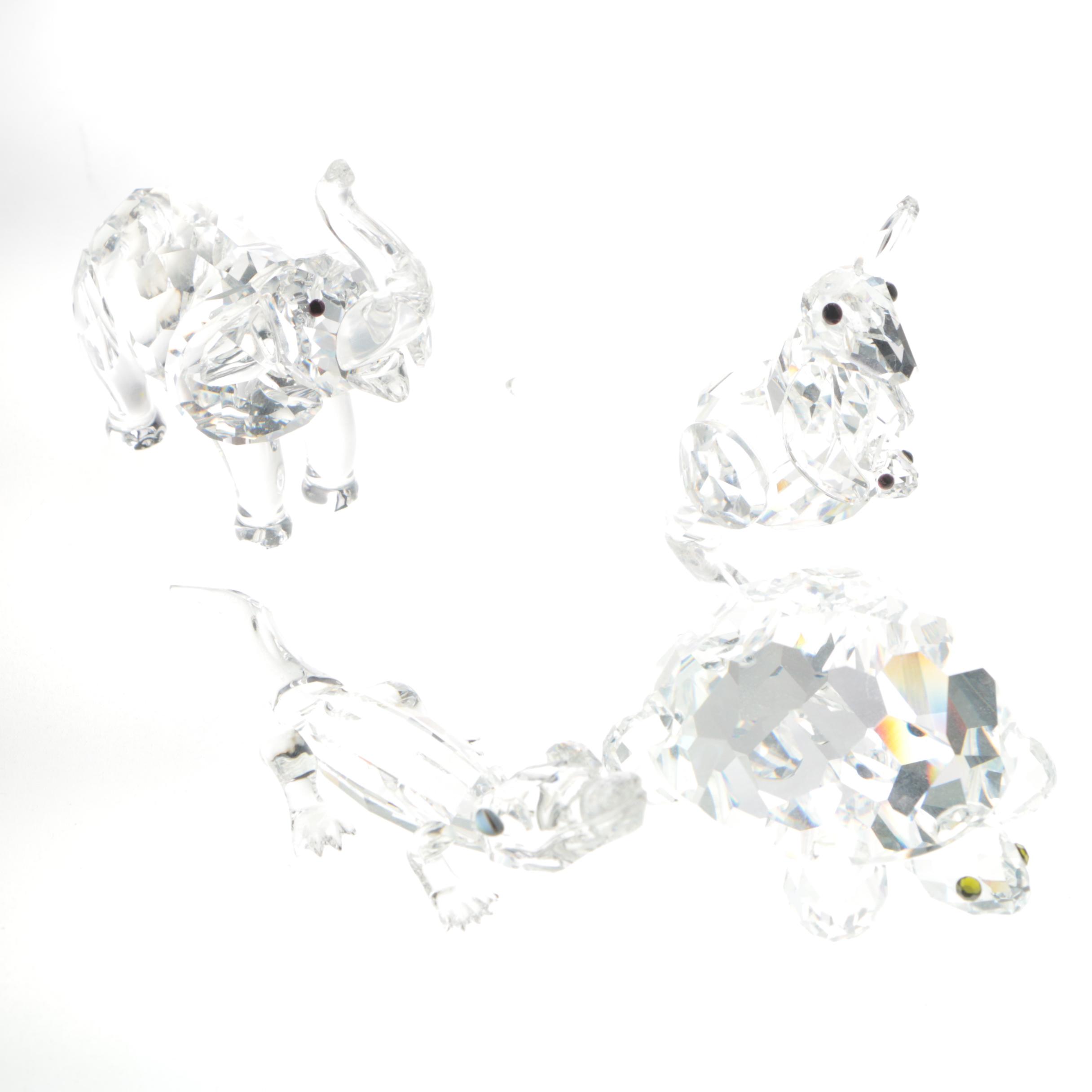 Collection of Swarovski "Silver Crystal" Crystal Animal Figurines