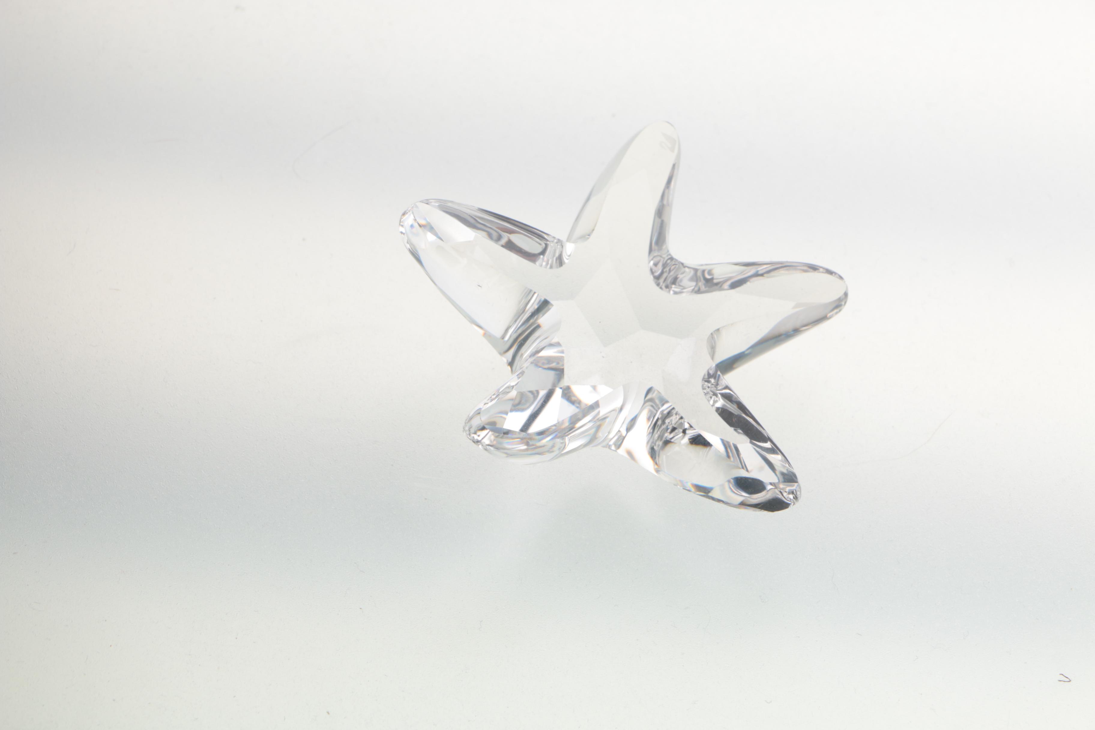 Swarovski Marguerite Daisy Flowers and Starfish Figurines