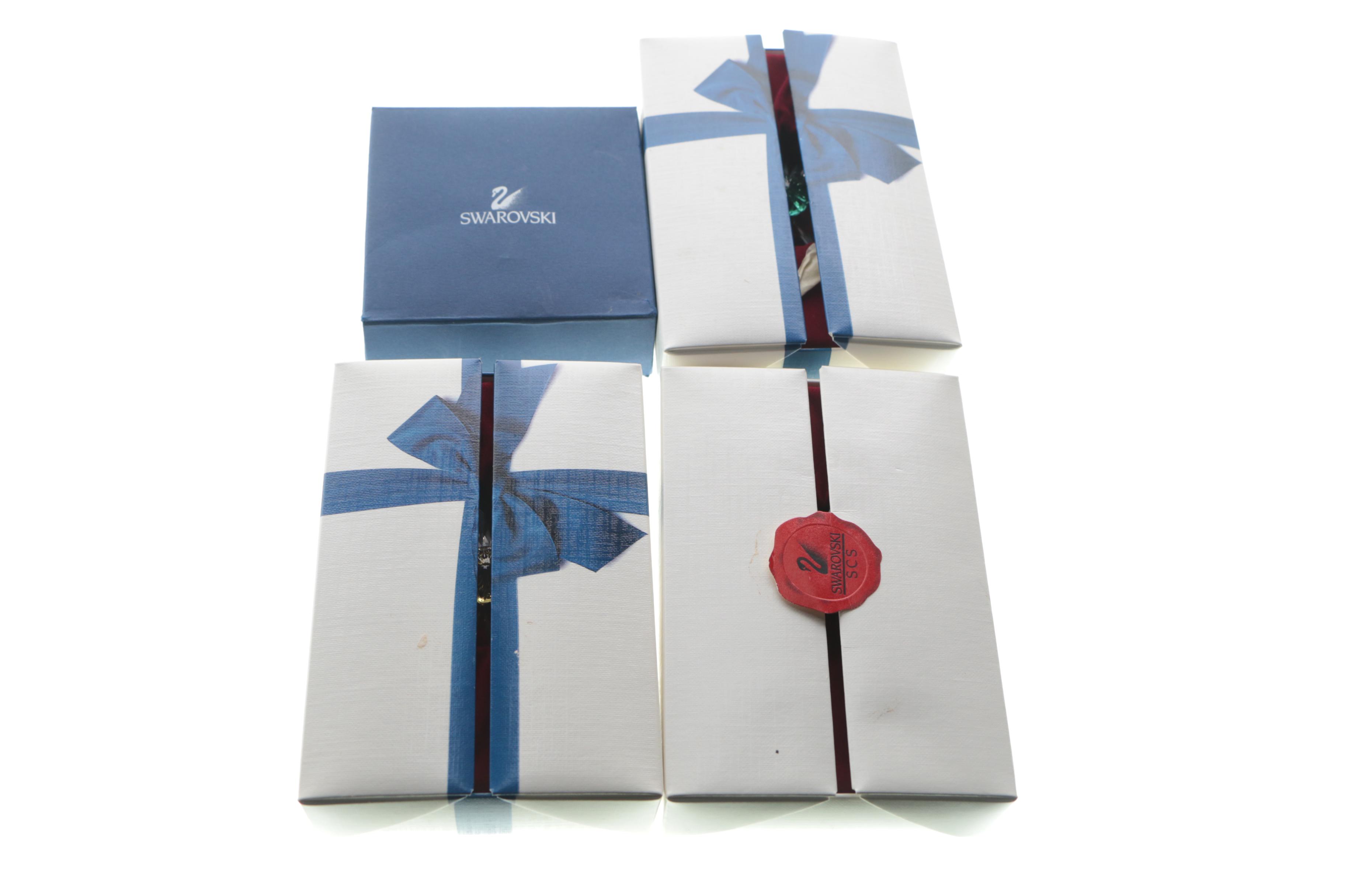 Swarovski Marguerite Daisy Flowers and Starfish Figurines