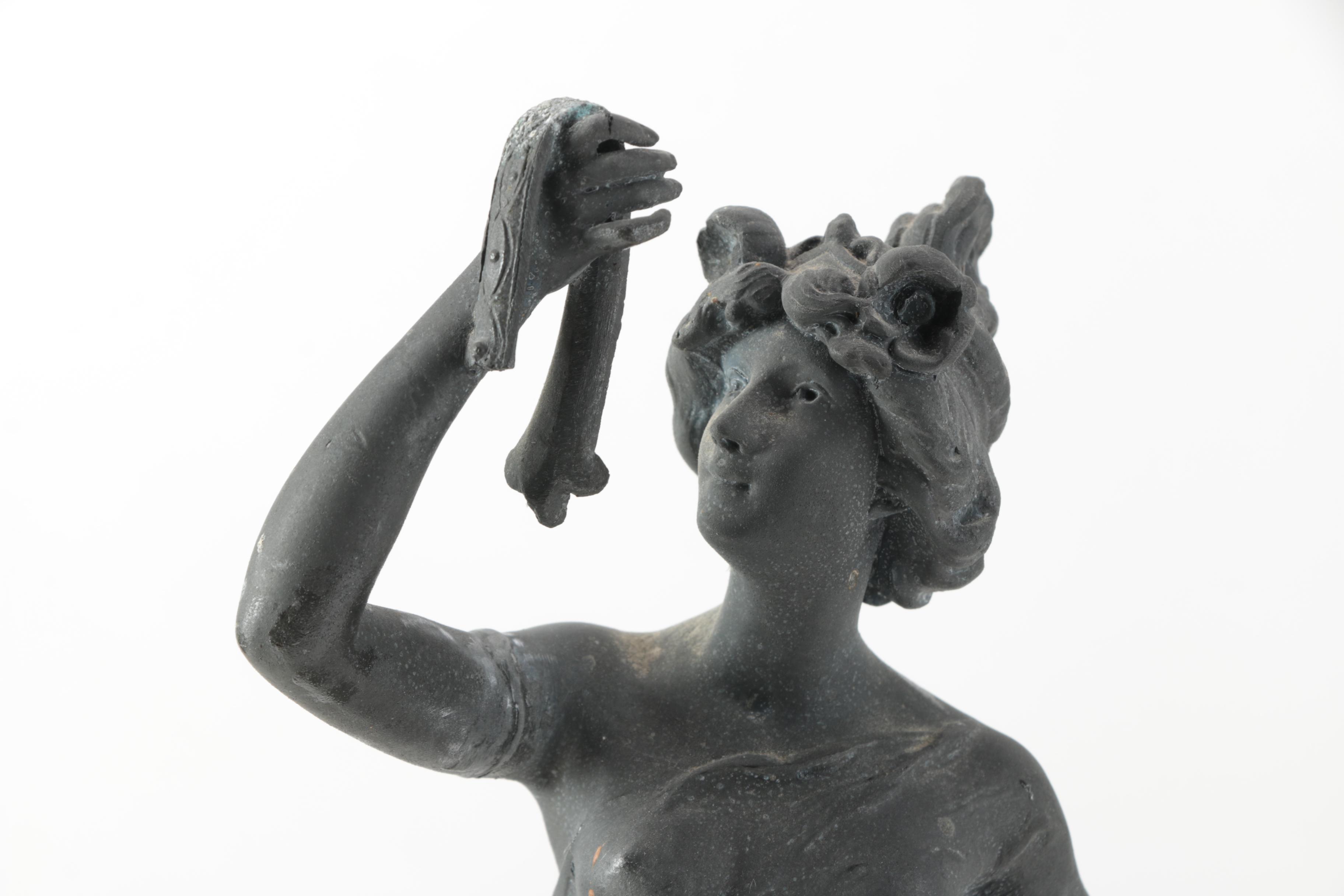 Antique French After Ernest Justin Ferrand Marble Mantel Clock