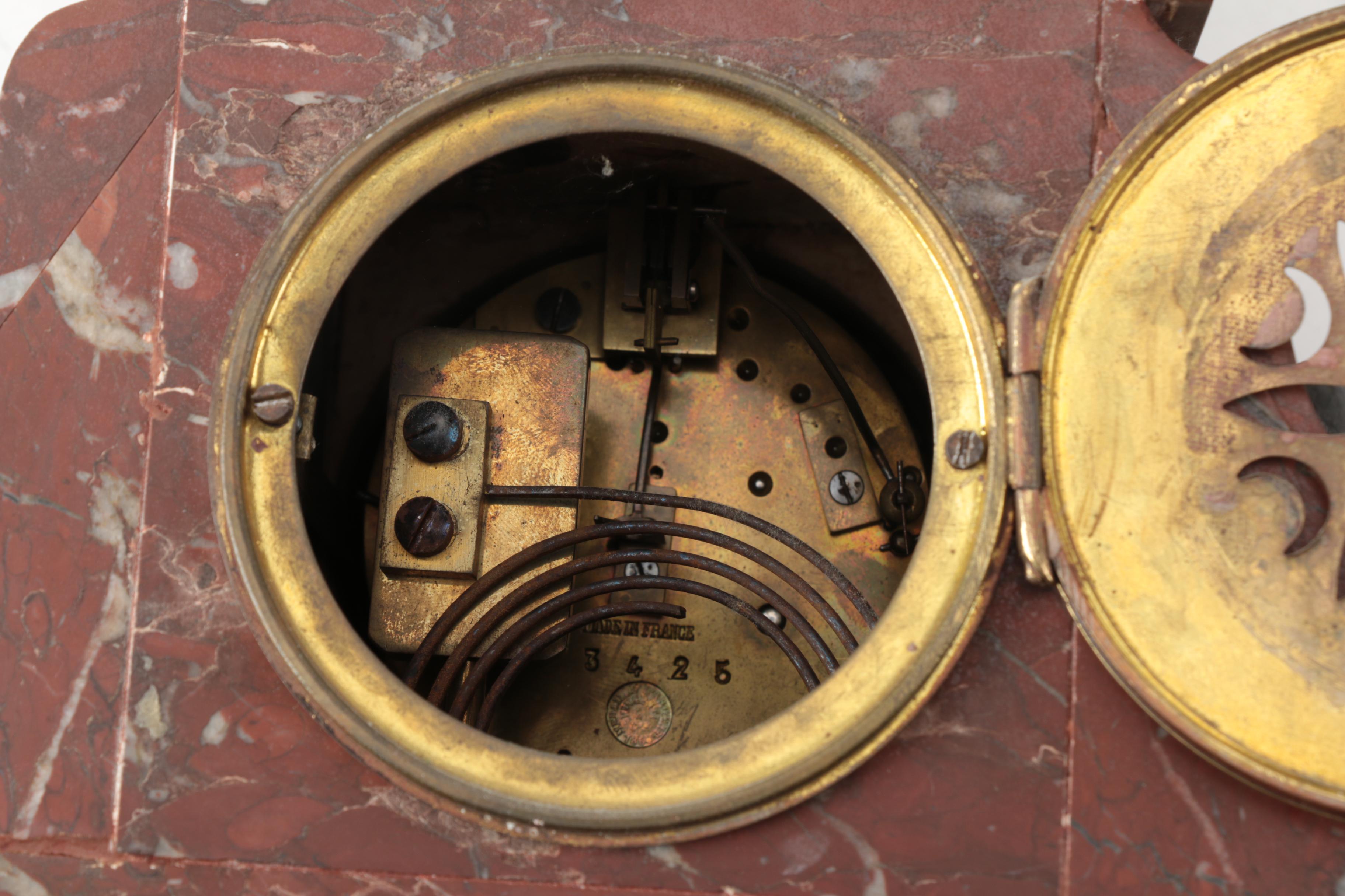 Antique French After Ernest Justin Ferrand Marble Mantel Clock